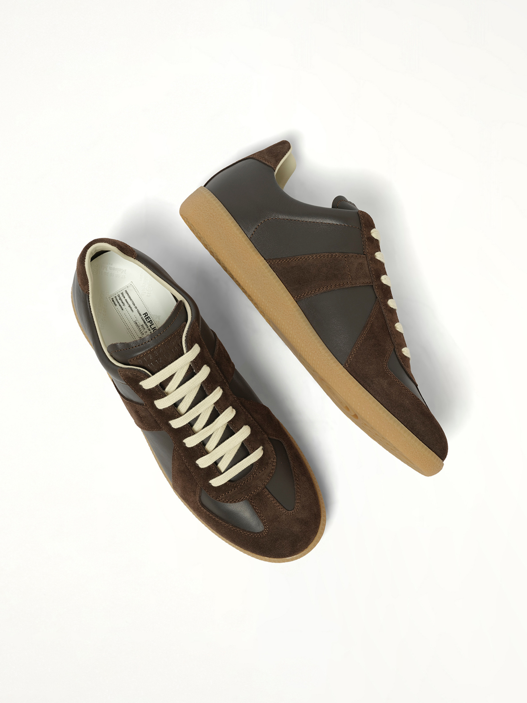 Replica Leather Sneaker in Brown - 4
