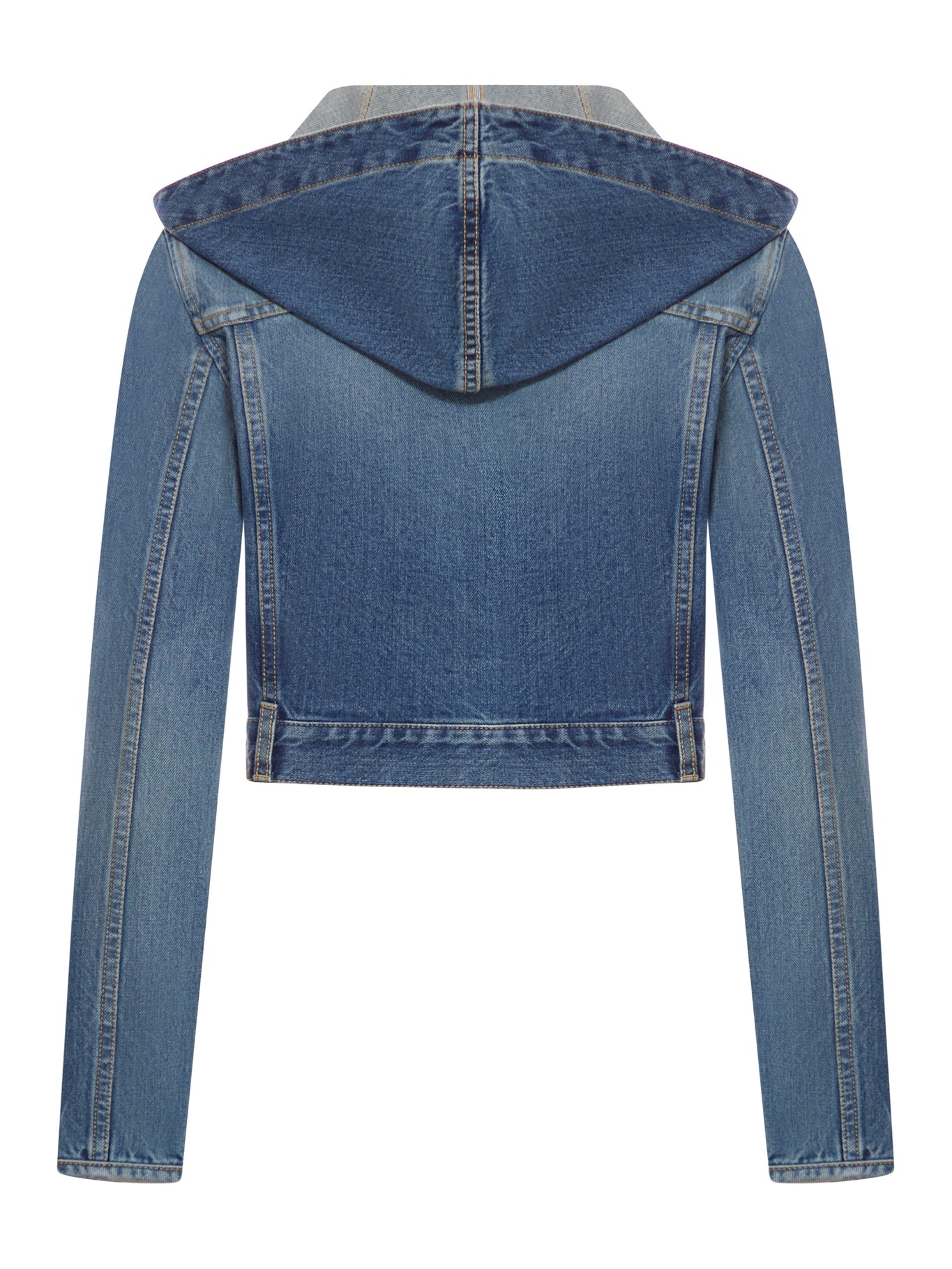 Alaïa DENIM CROP HOODED JACKET | suitnegozi | REVERSIBLE