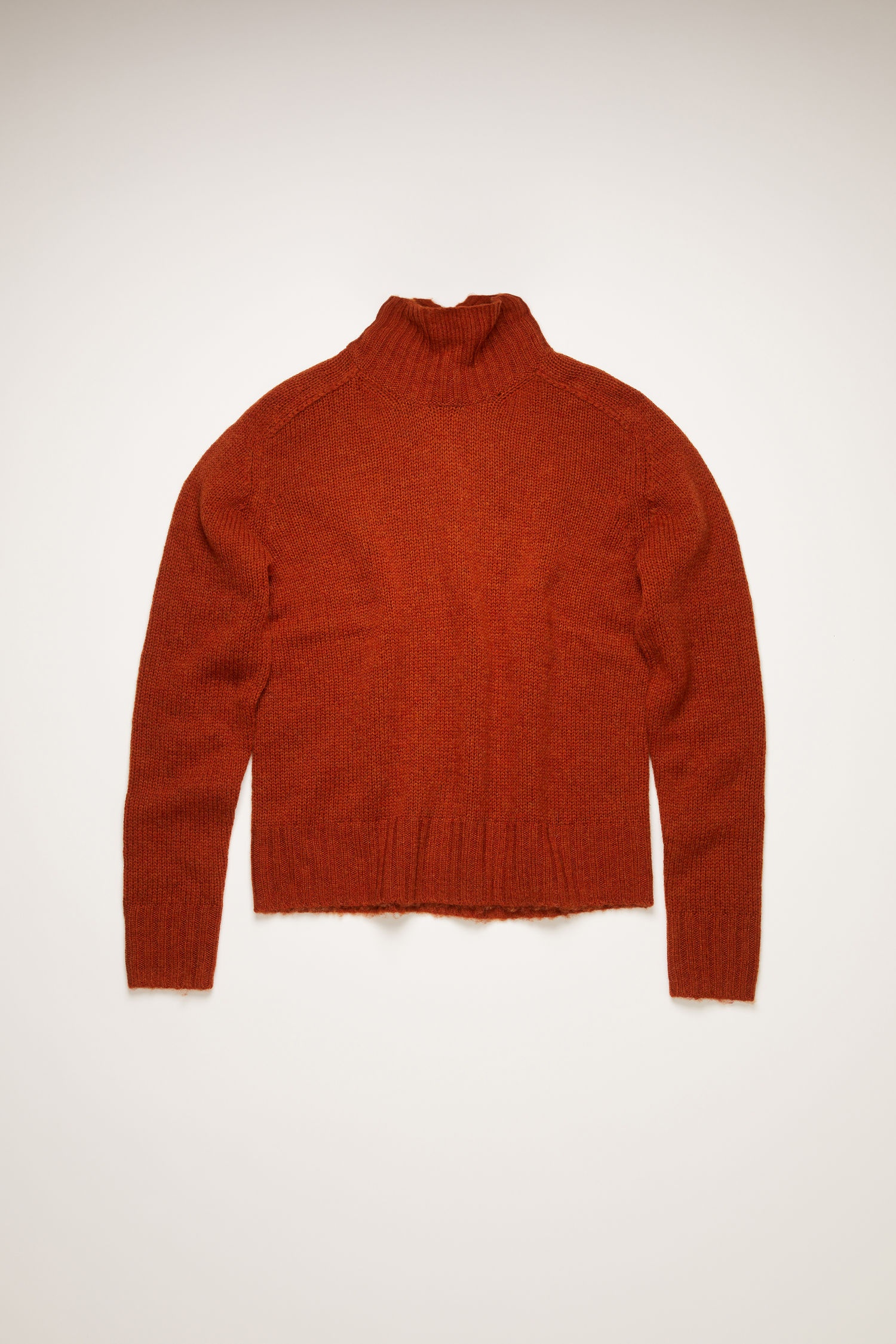 High-neck sweater rust orange - 1