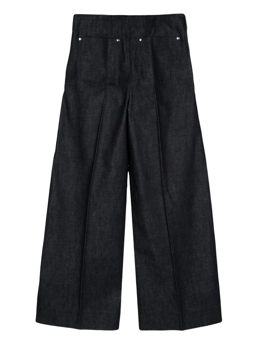 raised-seam wide jeans - 2