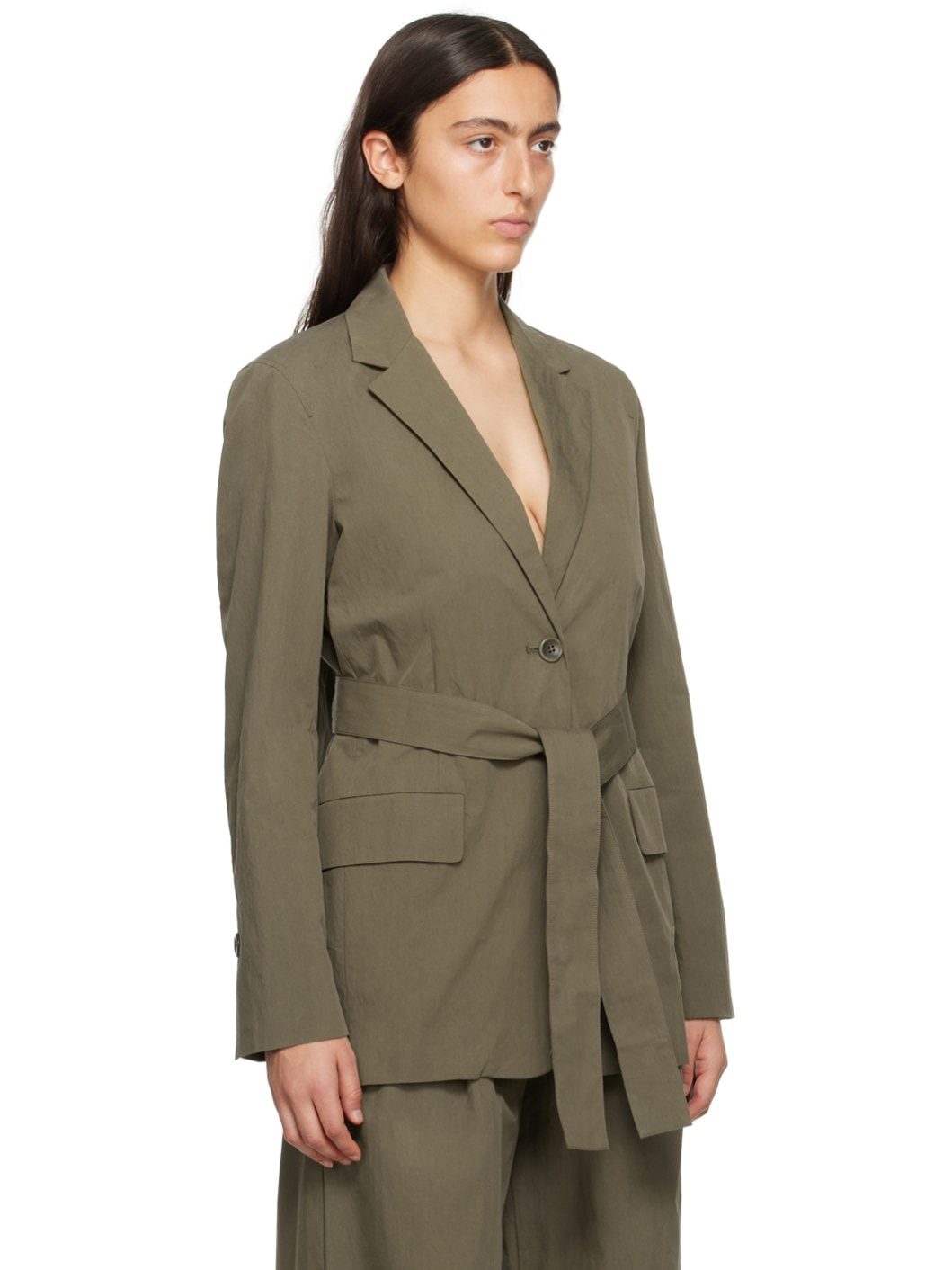 Khaki Proenza Schouler White Label Blazer - 2