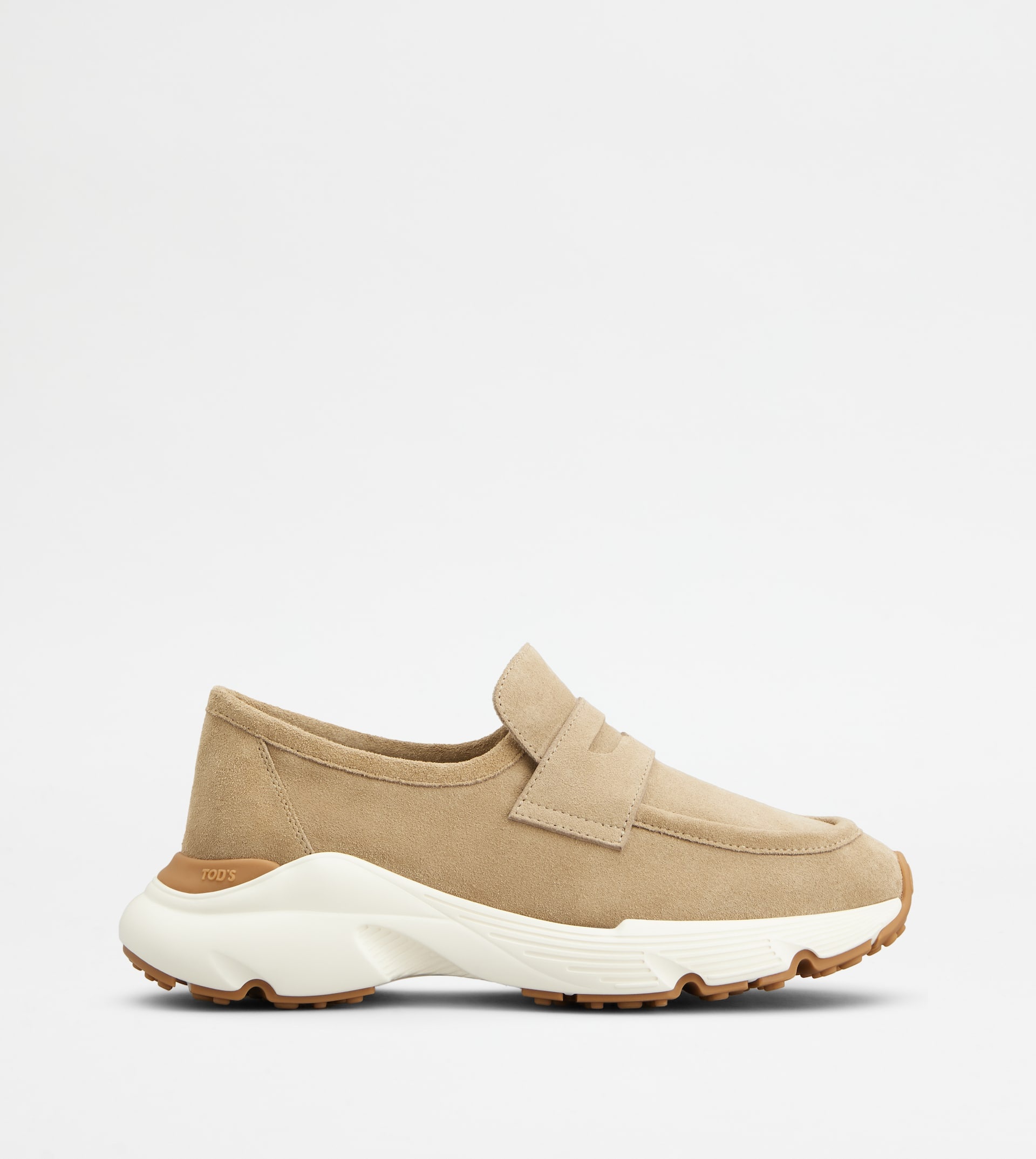 SPORTY LOAFERS IN SUEDE - BEIGE - 1