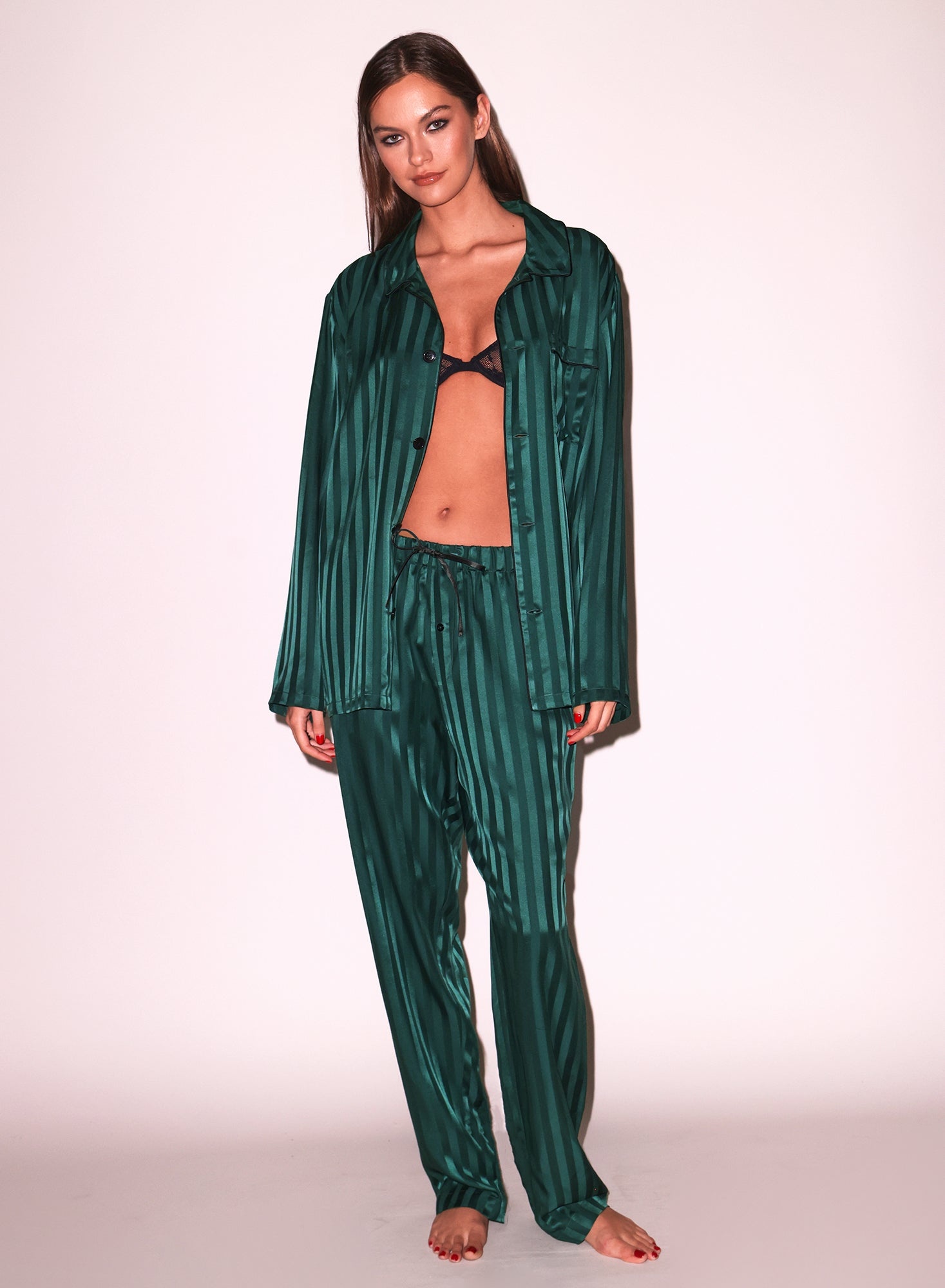 Silk Jacquard PJ Top - 2