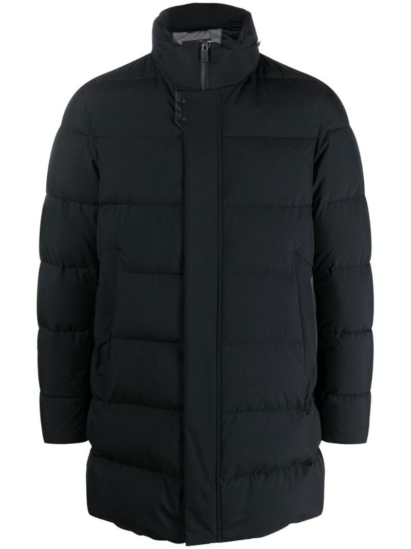 padded zip-up coat - 1