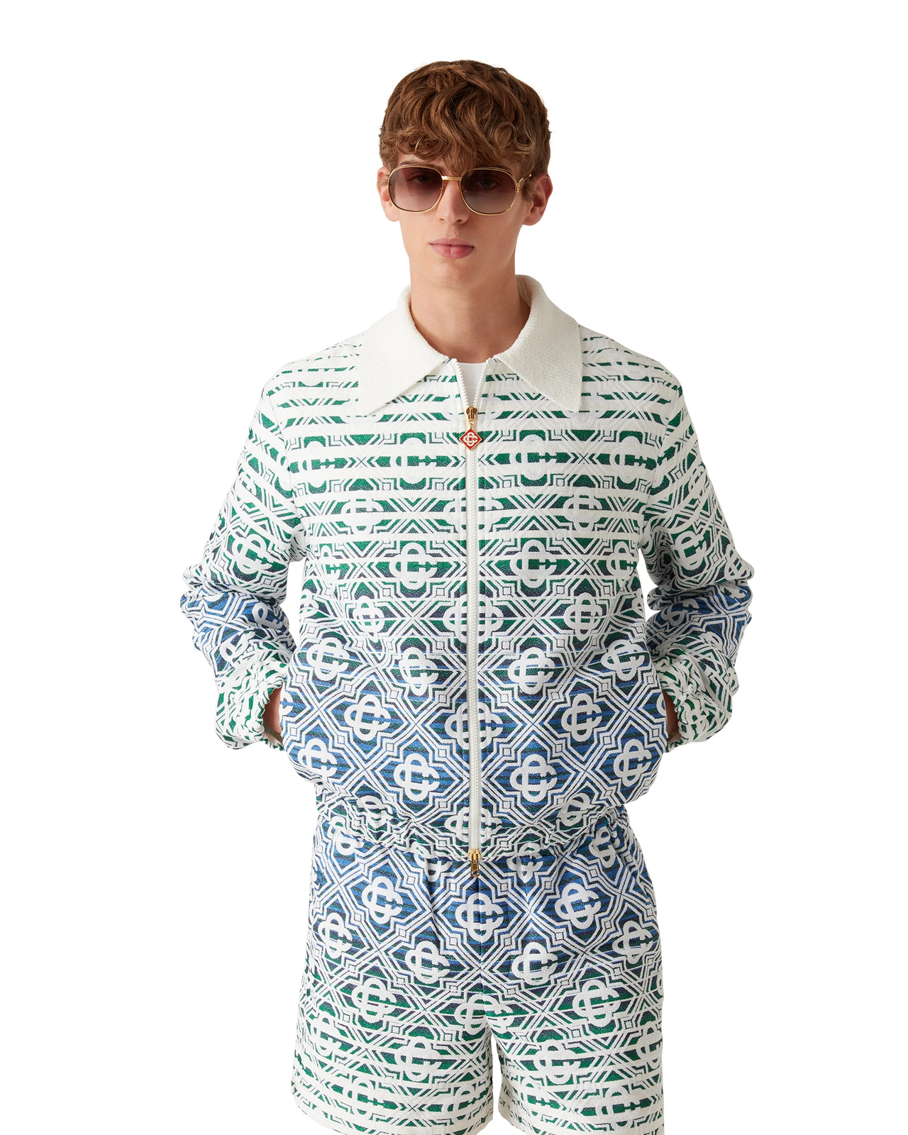 Monogram Gradient Towelling Jacket | Casablanca Paris - 4