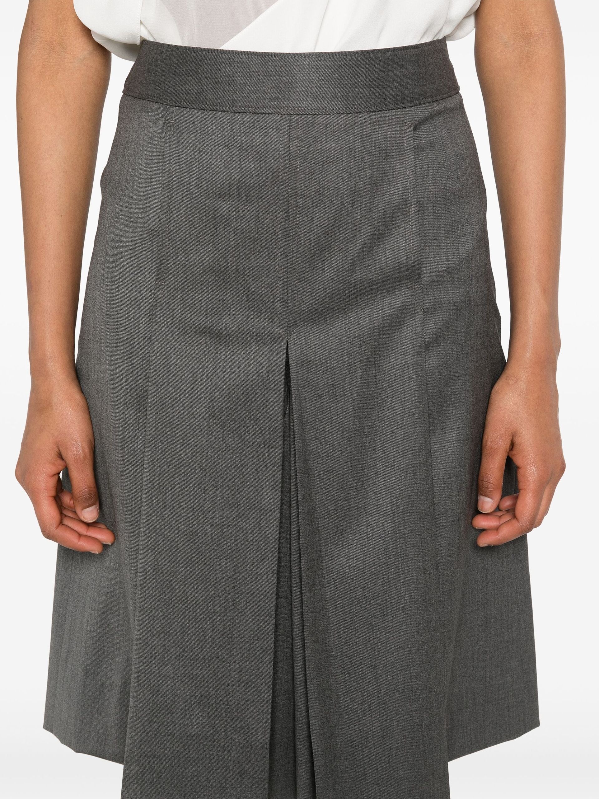 Grey Wide-Leg Layered Shorts - 5