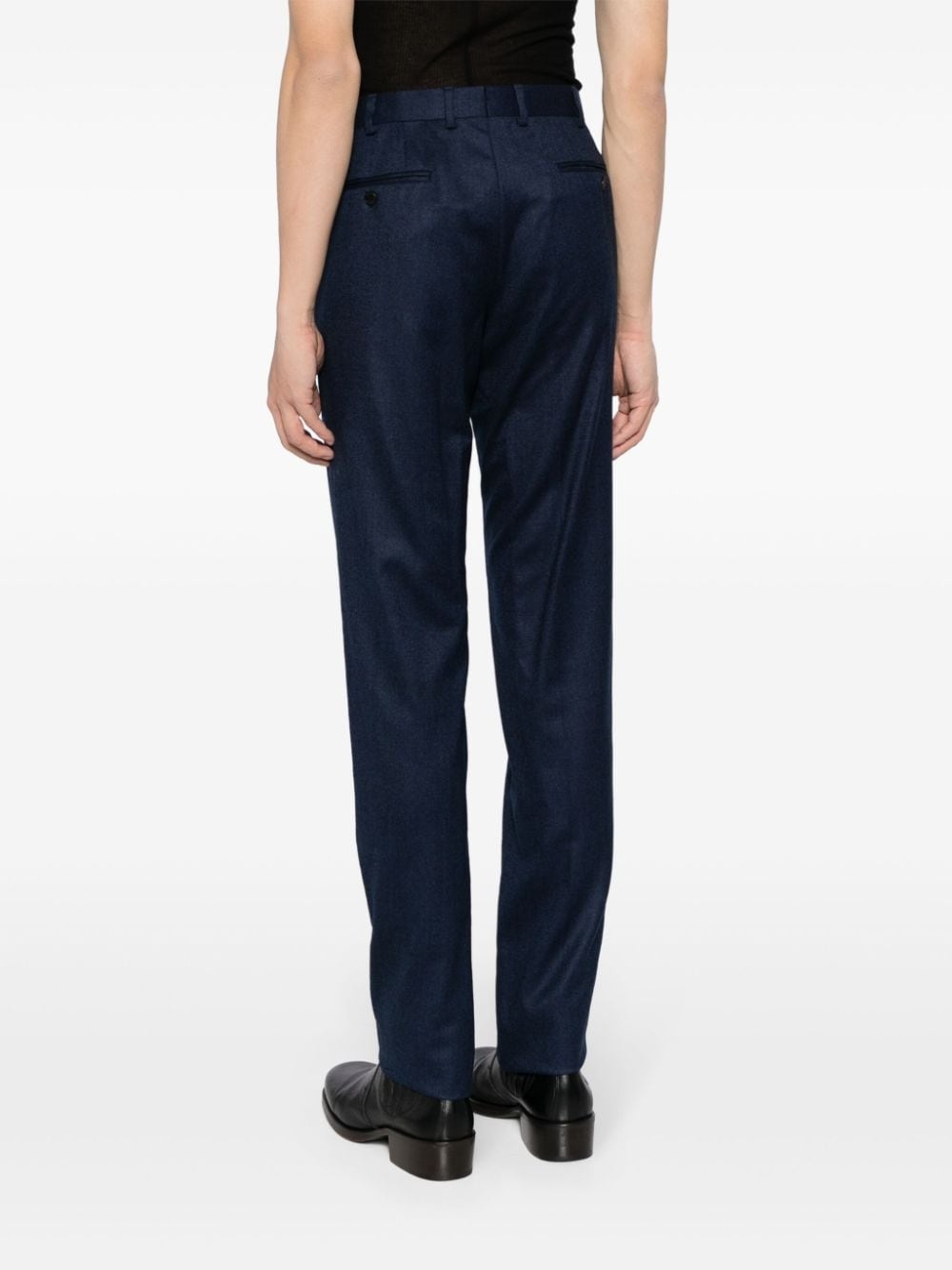 straight-leg wool trousers - 4