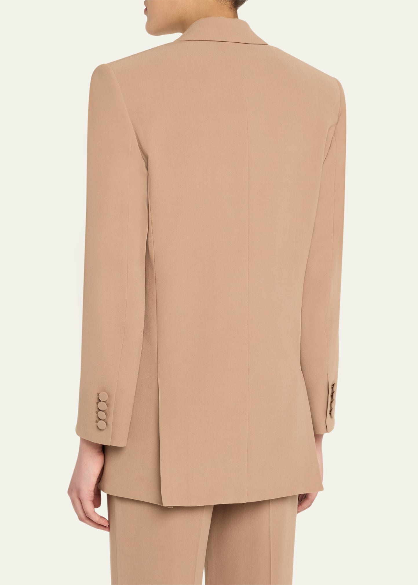 Double-Breasted Silk Wrap Blazer - 3