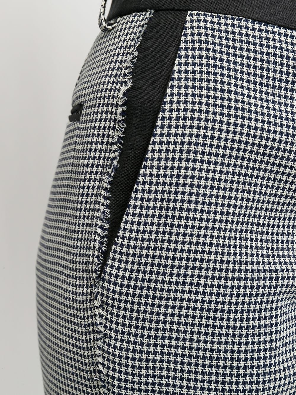 woven check tailored trousers - 5