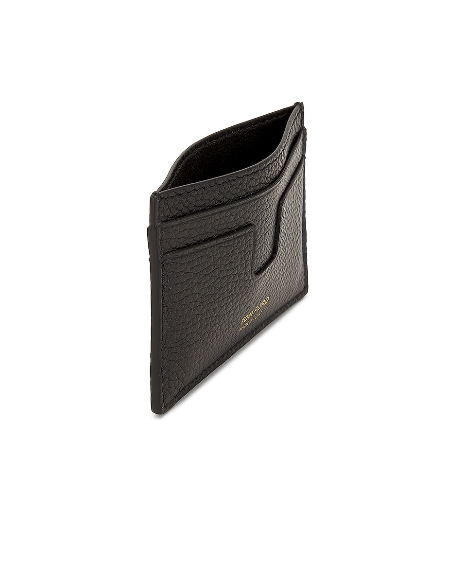 Soft Grain Leather T Line Classic Card Holder - 4