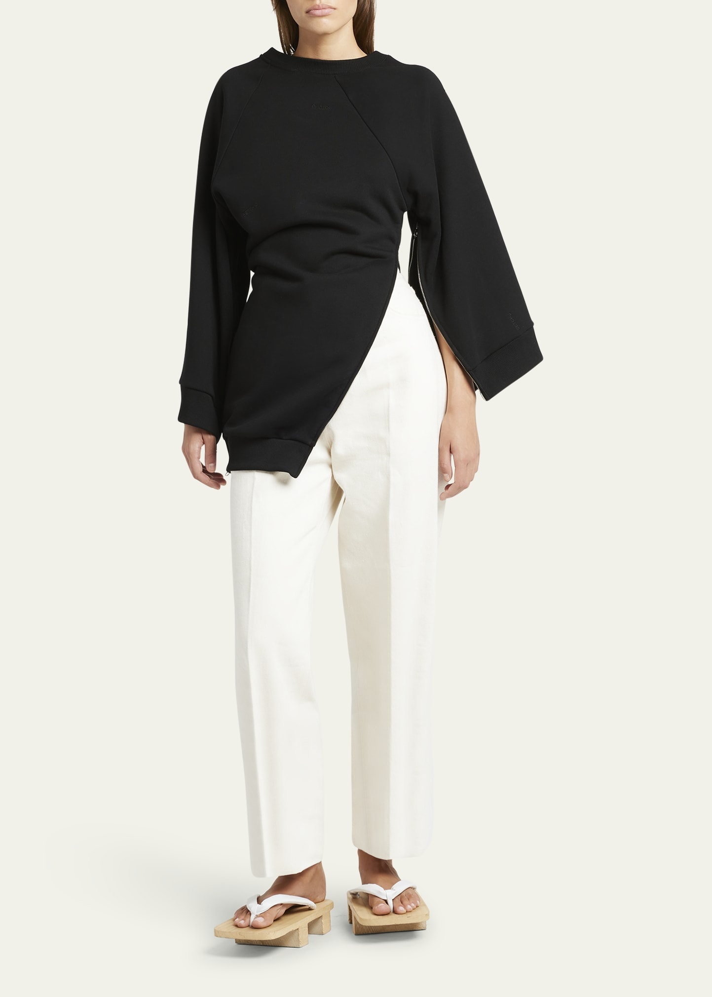 Zipper Cotton Sweatshirt - 2