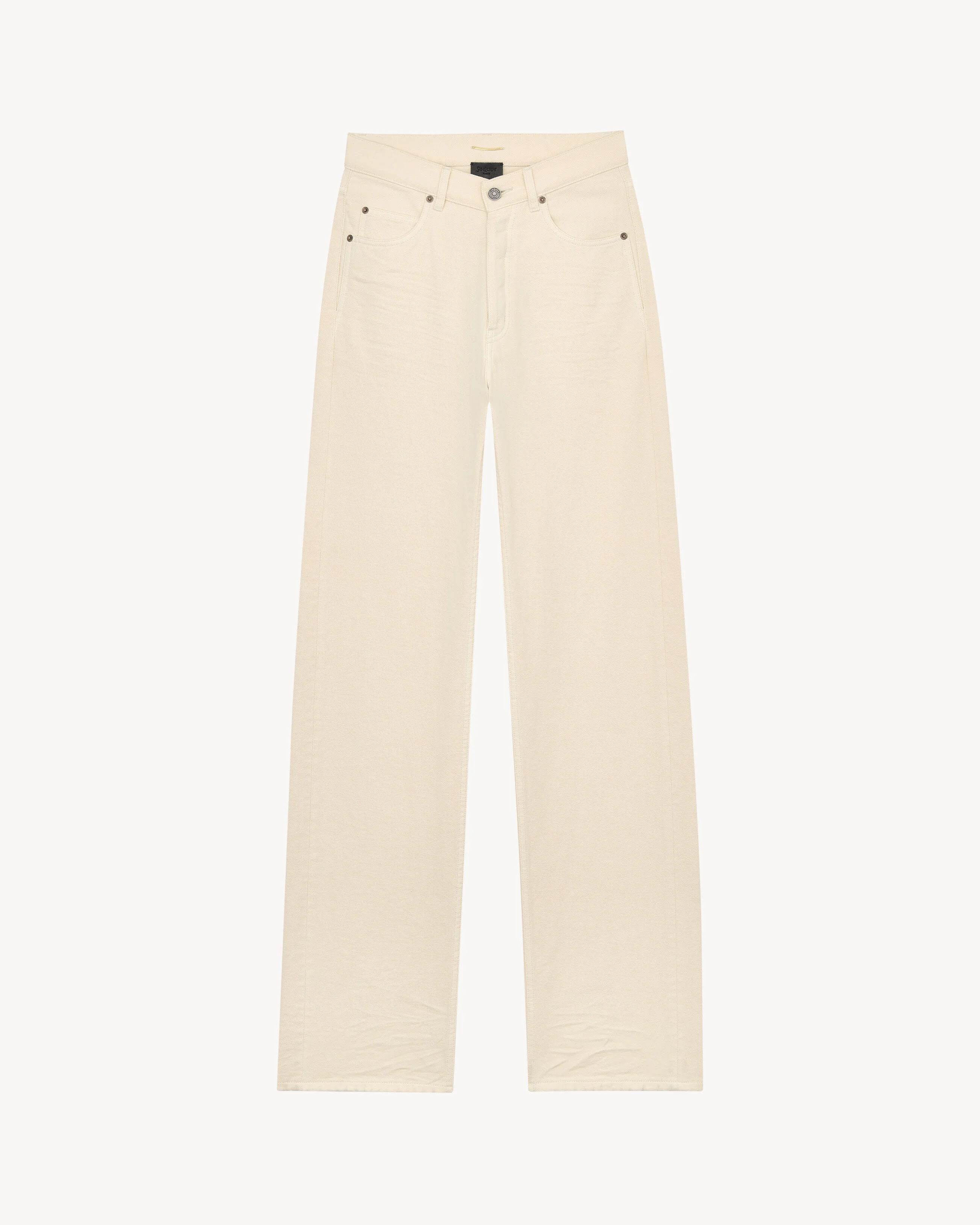 V-WAIST LONG BAGGY JEANS - 1