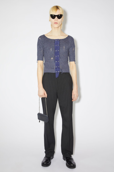 Acne Studios Tailored wool blend trousers - Black/grey outlook