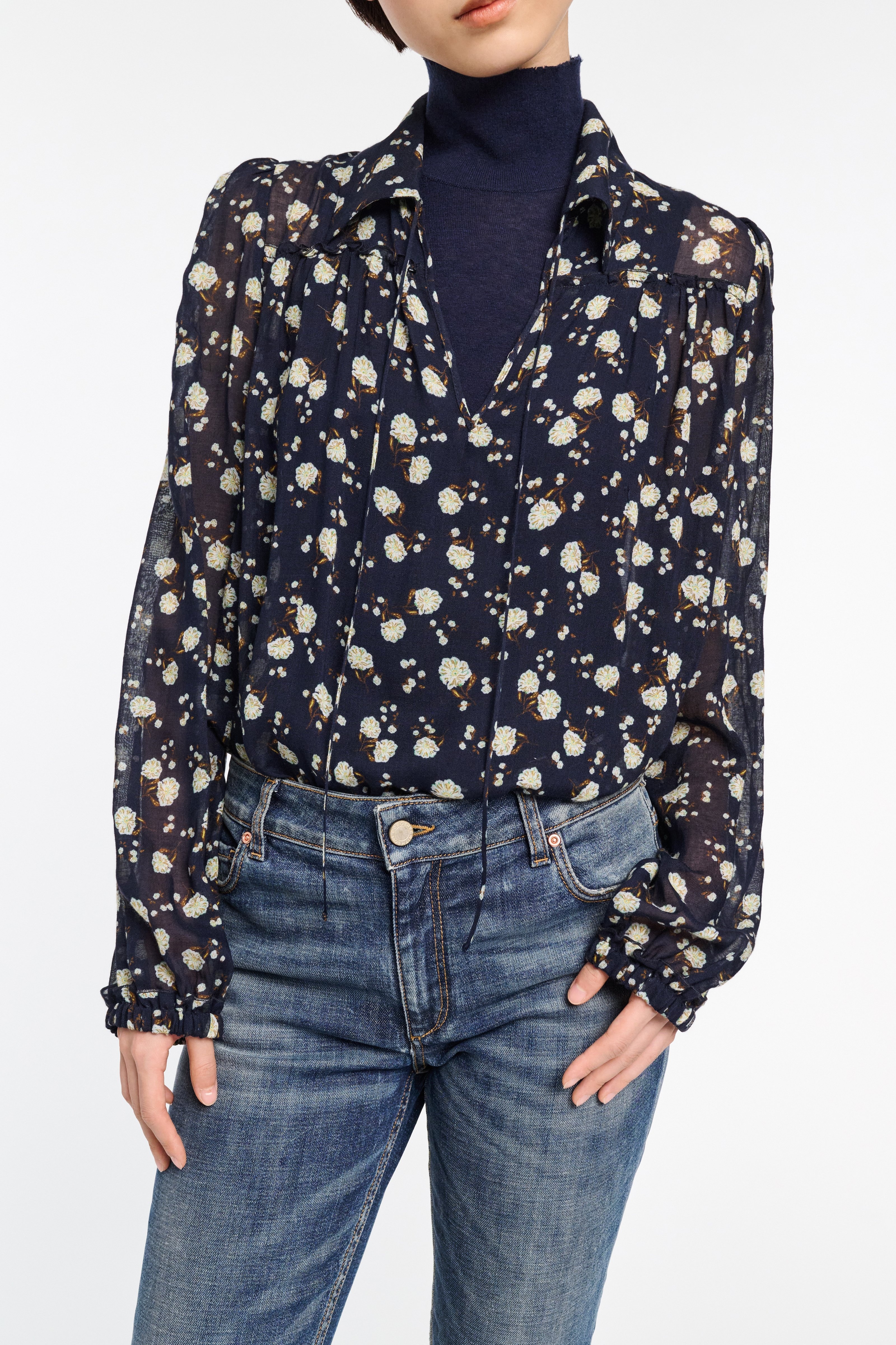 FLORAL VOLUMES blouse - 5