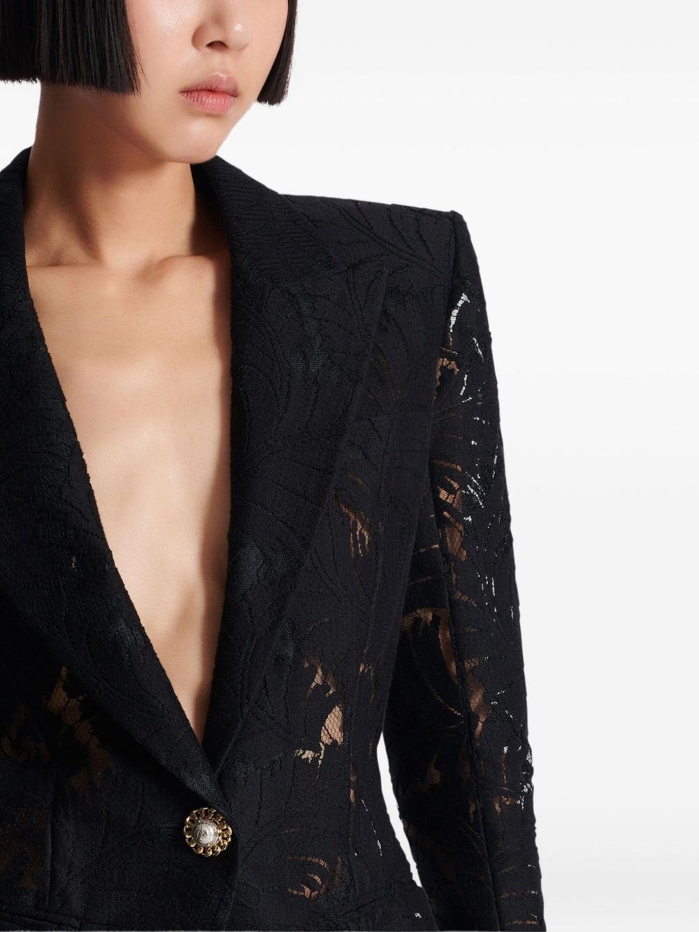 lace fitted jacket - 7