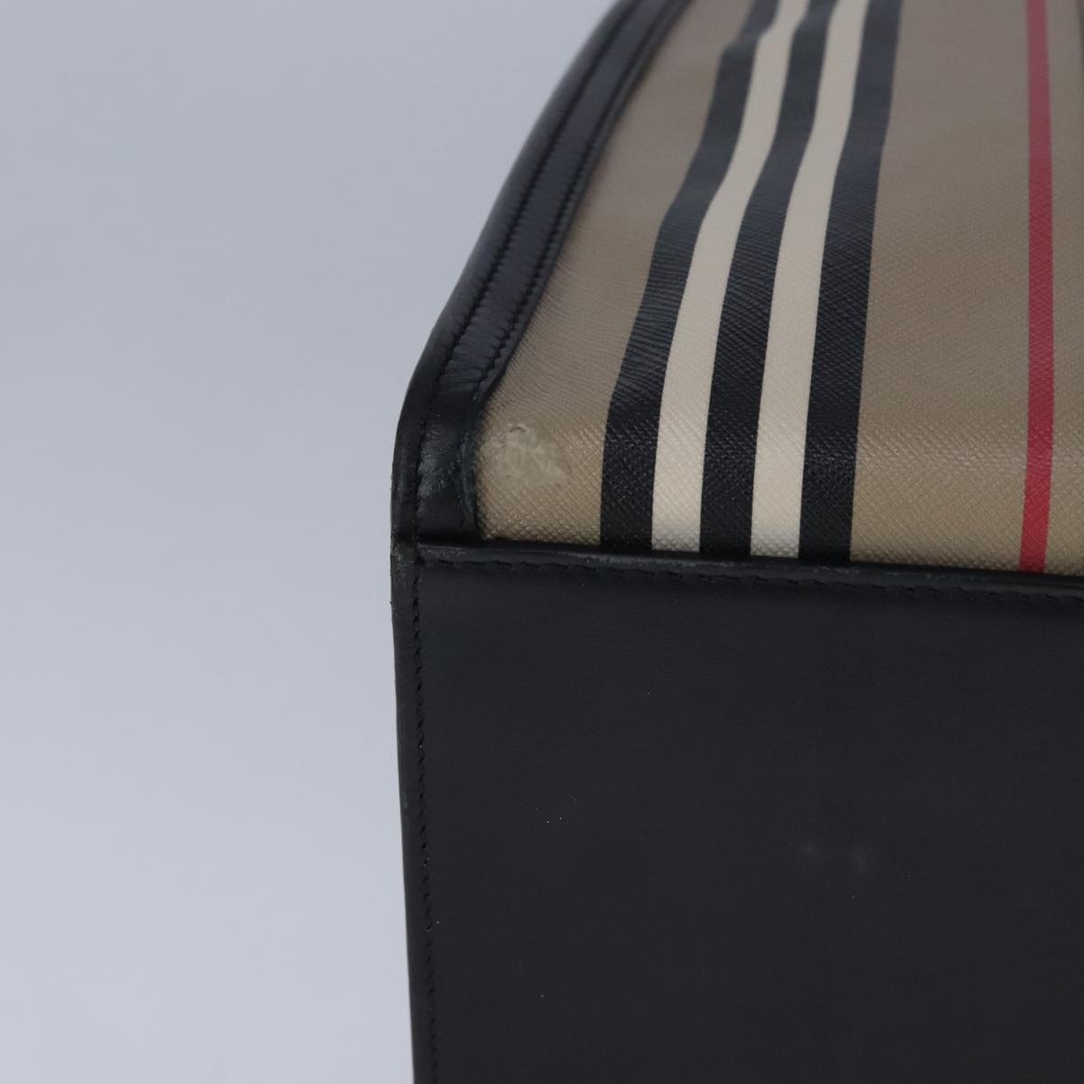 Burberry Nova Check Tote Bag Pvc Leather Beige - 10