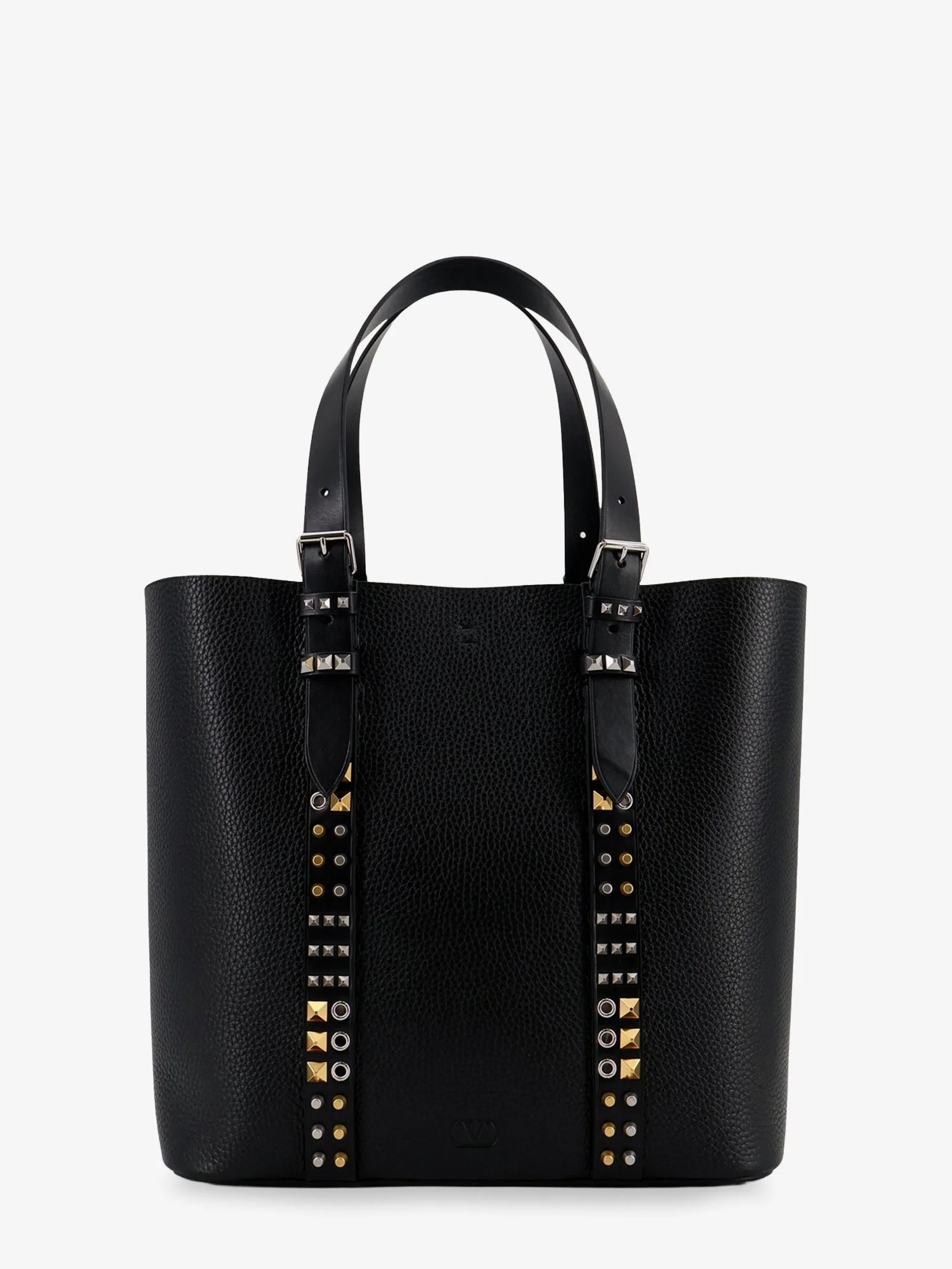 Valentino Garavani Men Leather Shoulder Bag With Iconic Studs - 1