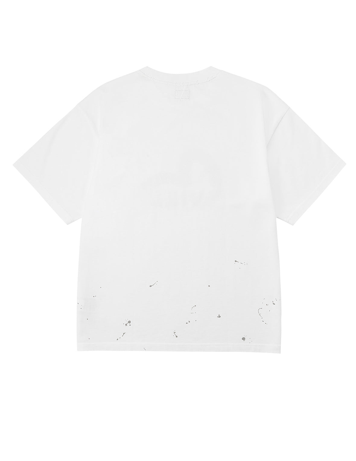 Graffiti-Style Seagull and Logo Print Relax Fit T-Shirt - 2