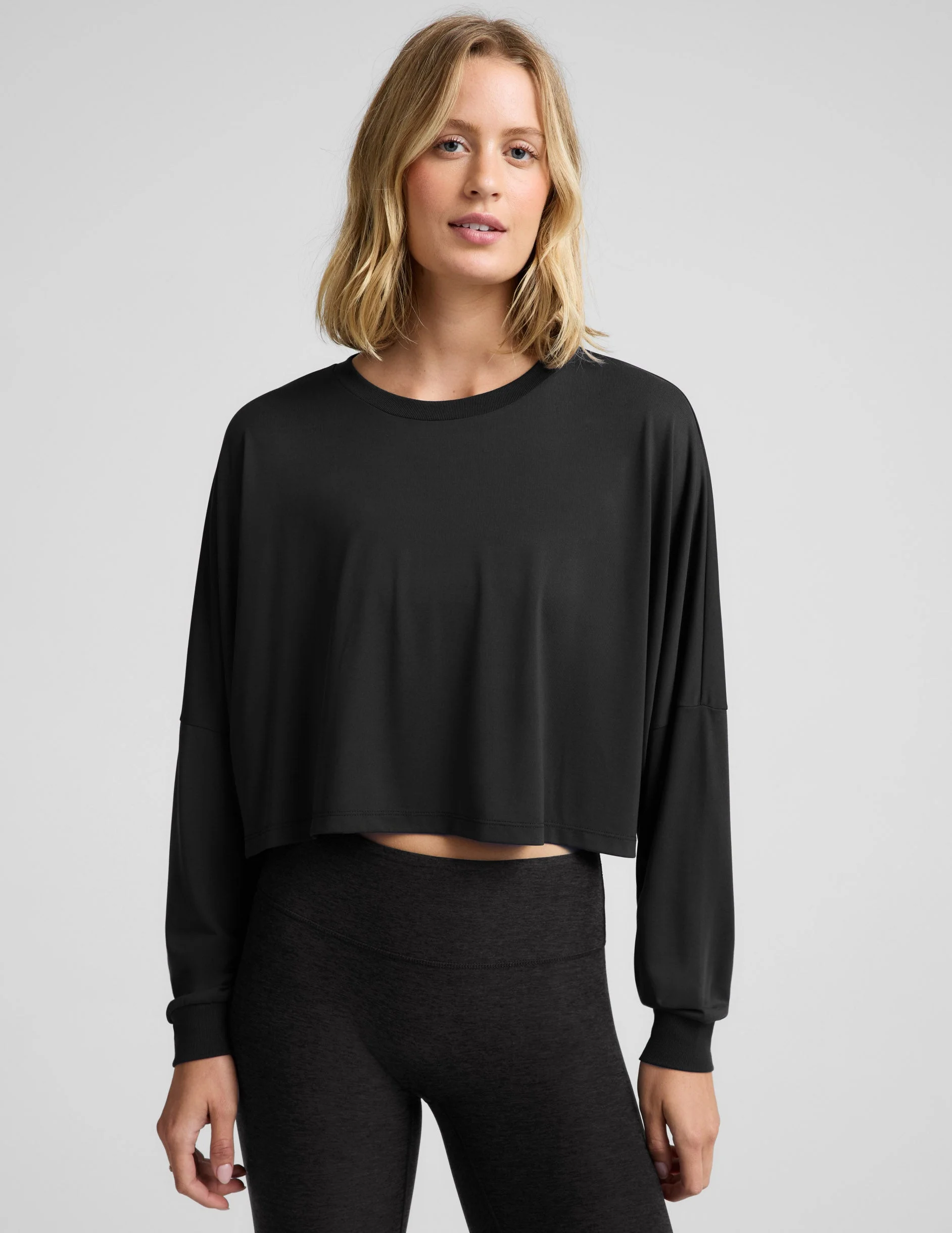 Studio Luxe Cropped Long Sleeve Tee - 1