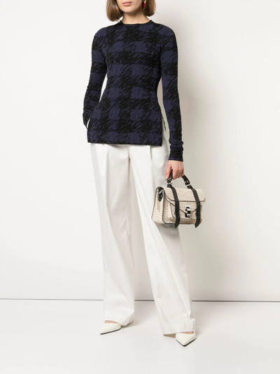 Proenza Schouler long-sleeve gingham T-shirt outlook