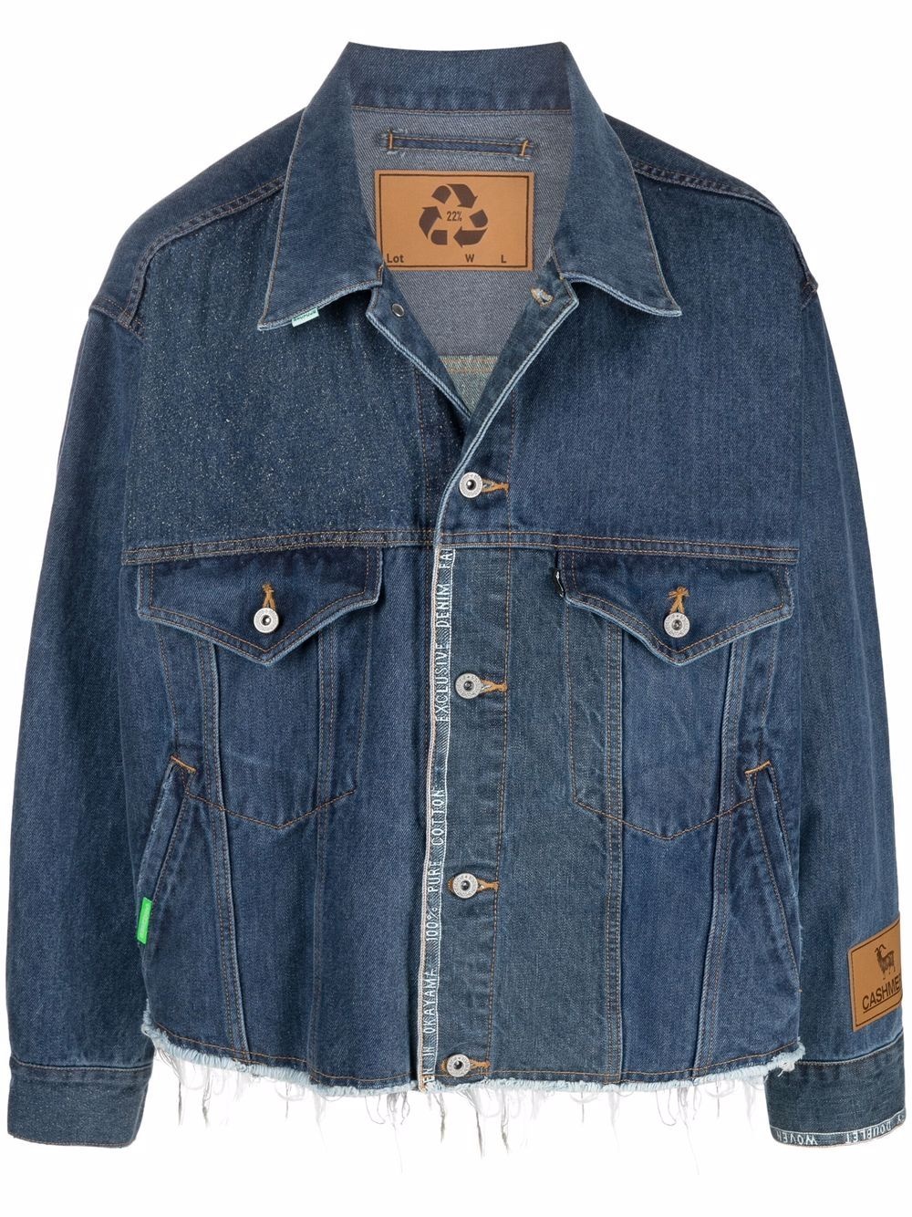 cropped denim jacket - 1