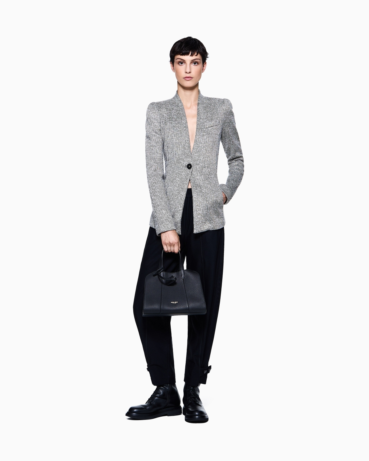 HONEYCOMB MOTIF STRETCH-JERSEY TROUSERS - 2
