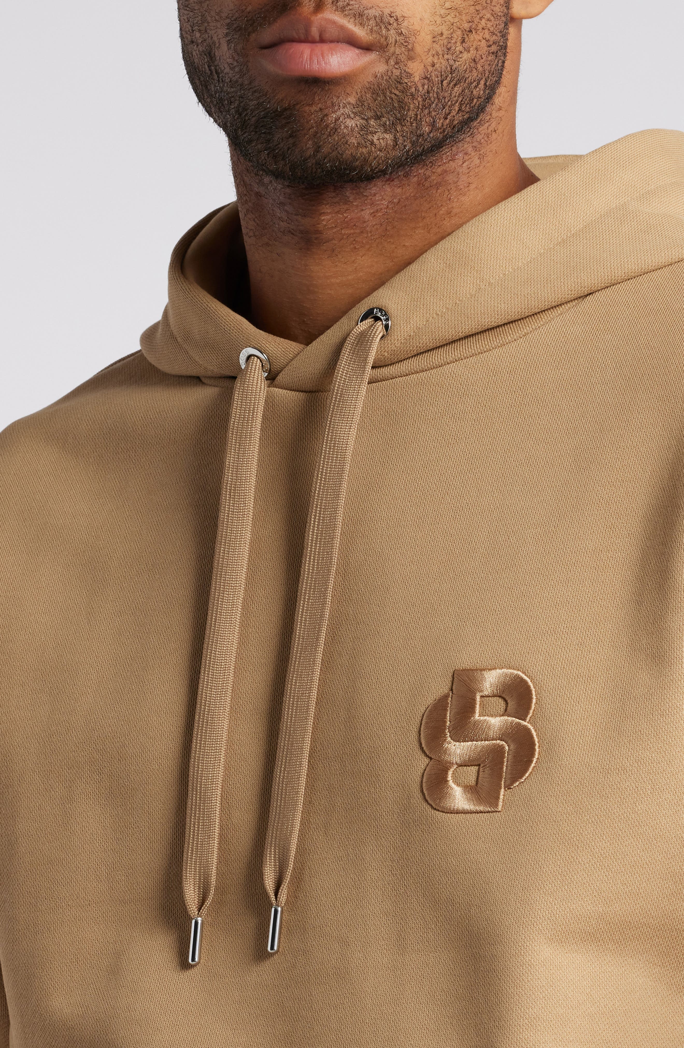 BOSS C-Sullivan Logo Hoodie in Open Bge at Nordstrom - 4