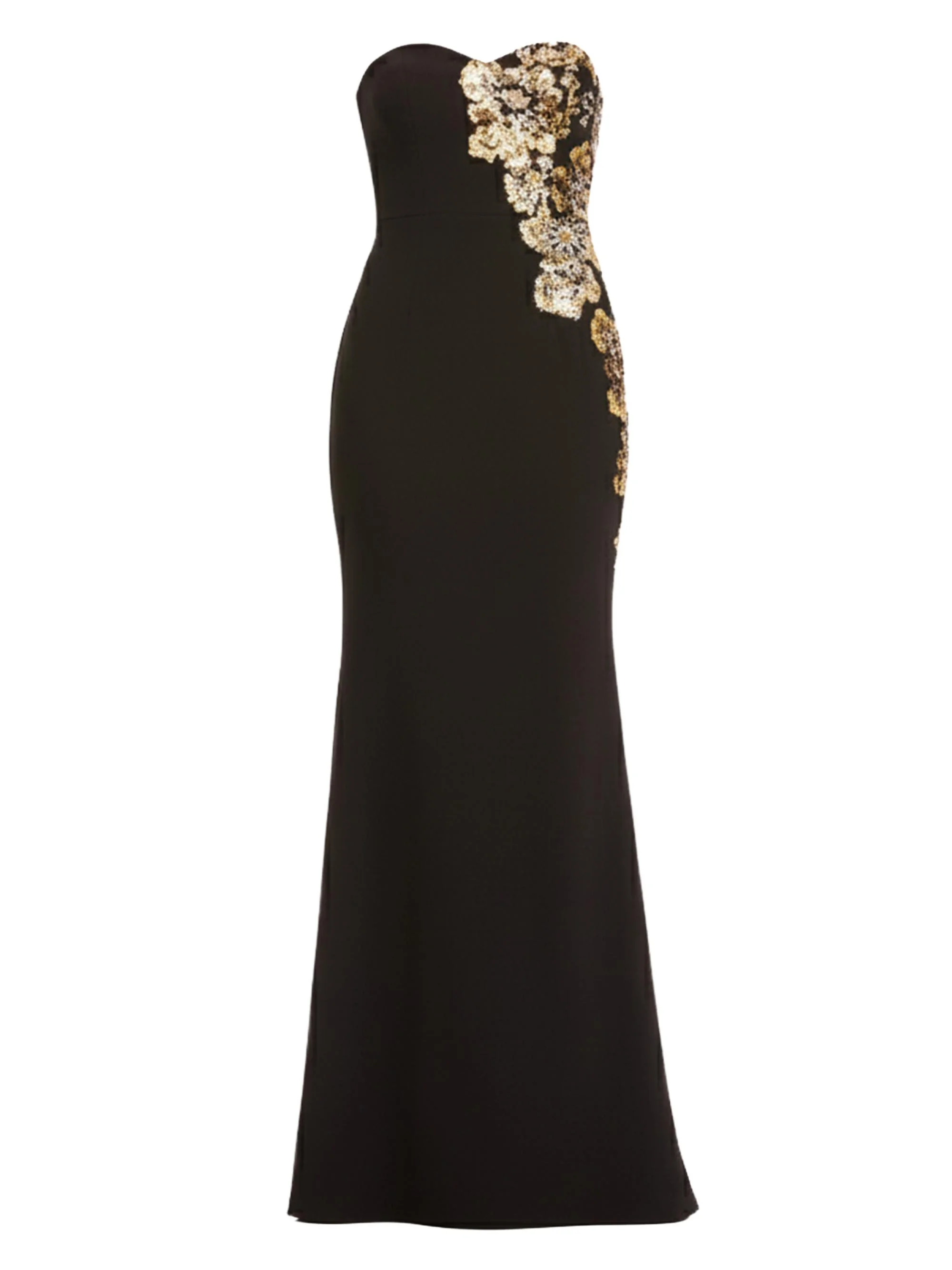 Women's Tiana Floral-Detail Strapless Mermaid Gown - Gold Multi - 1