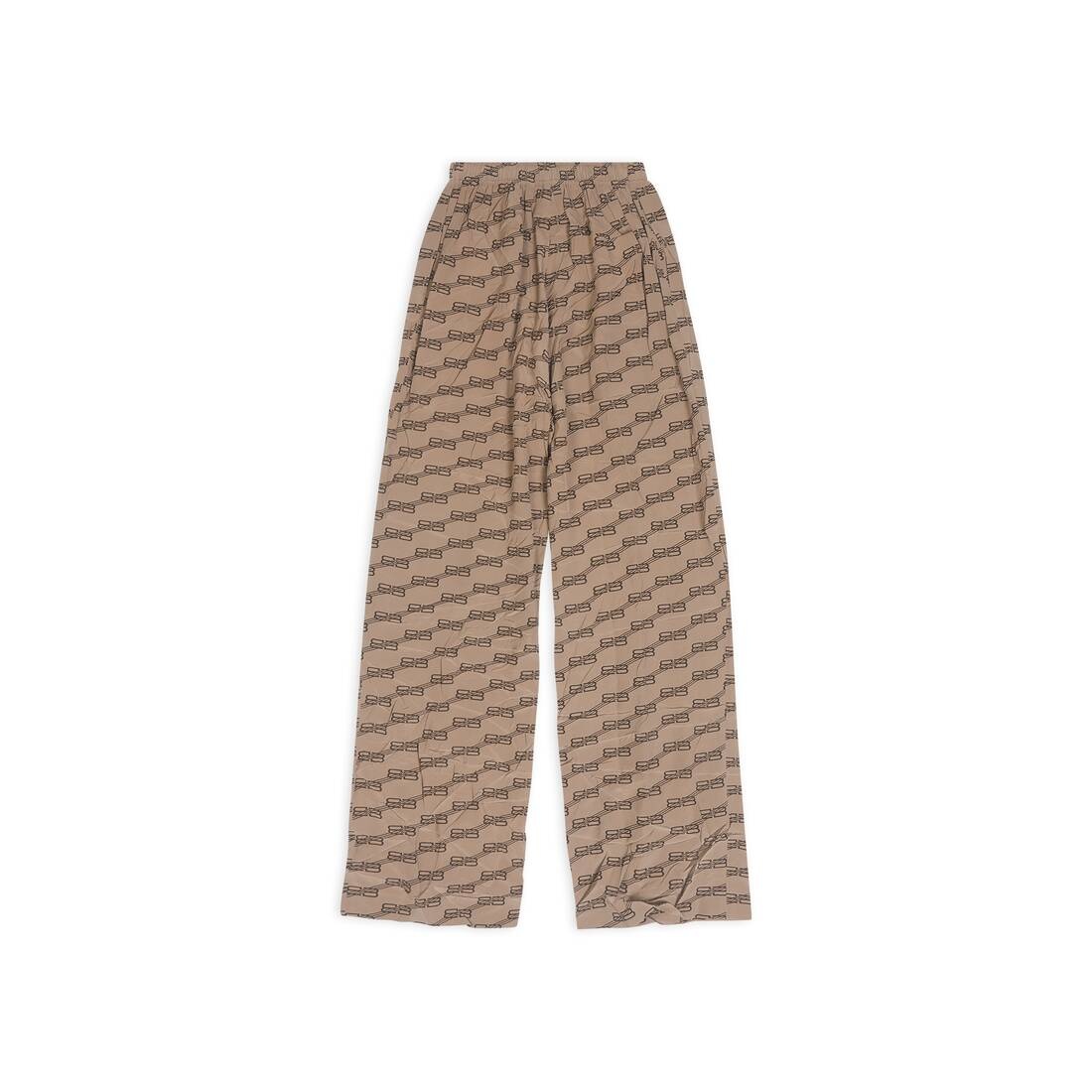 【関税＆送料込み】Balenciaga \"Bb Monogram\" Trousers Balenciaga BB Monogram Tracksuit Pant in Beige & Brown | FWRD