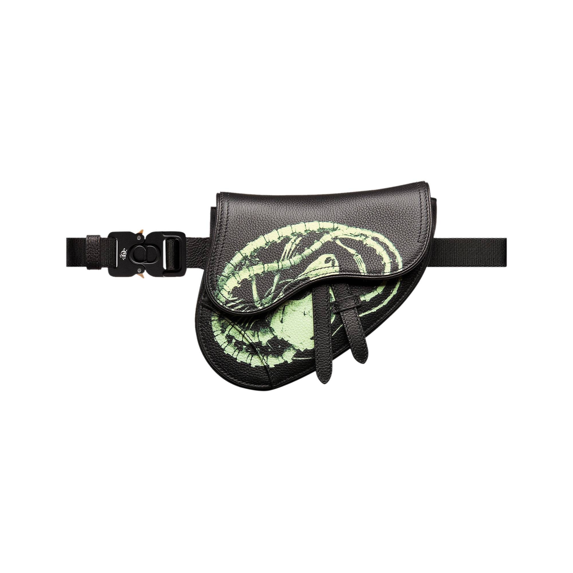 Dior x Cactus Jack Phosphorescent Motif Mini Saddle Bag 'Black' - 1