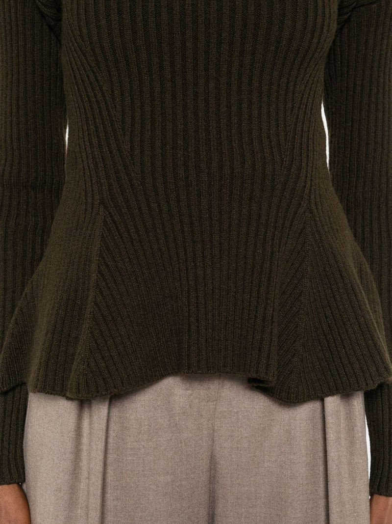 ribbed peplum knitwear 5