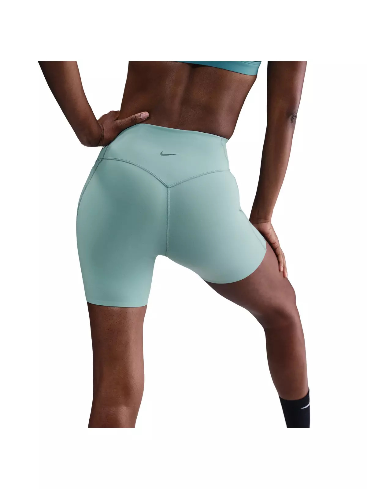 Women's Universa Med-Support High-waisted 5" Biker Shorts w/Pockets -Green - 4