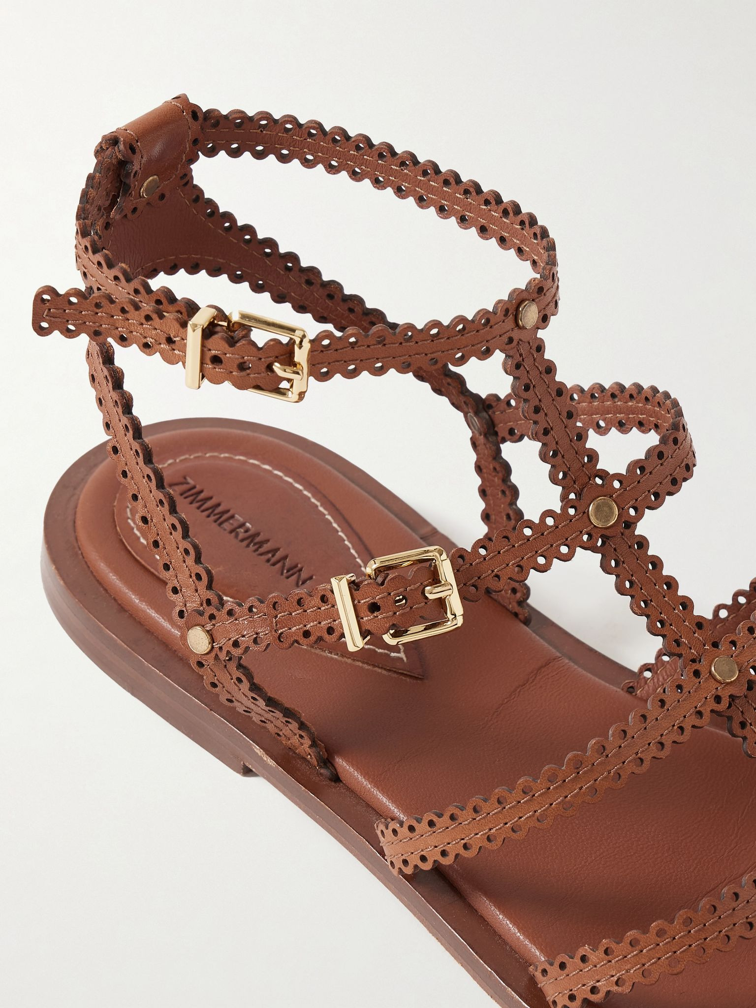 Goldie leather sandals Brown - 4