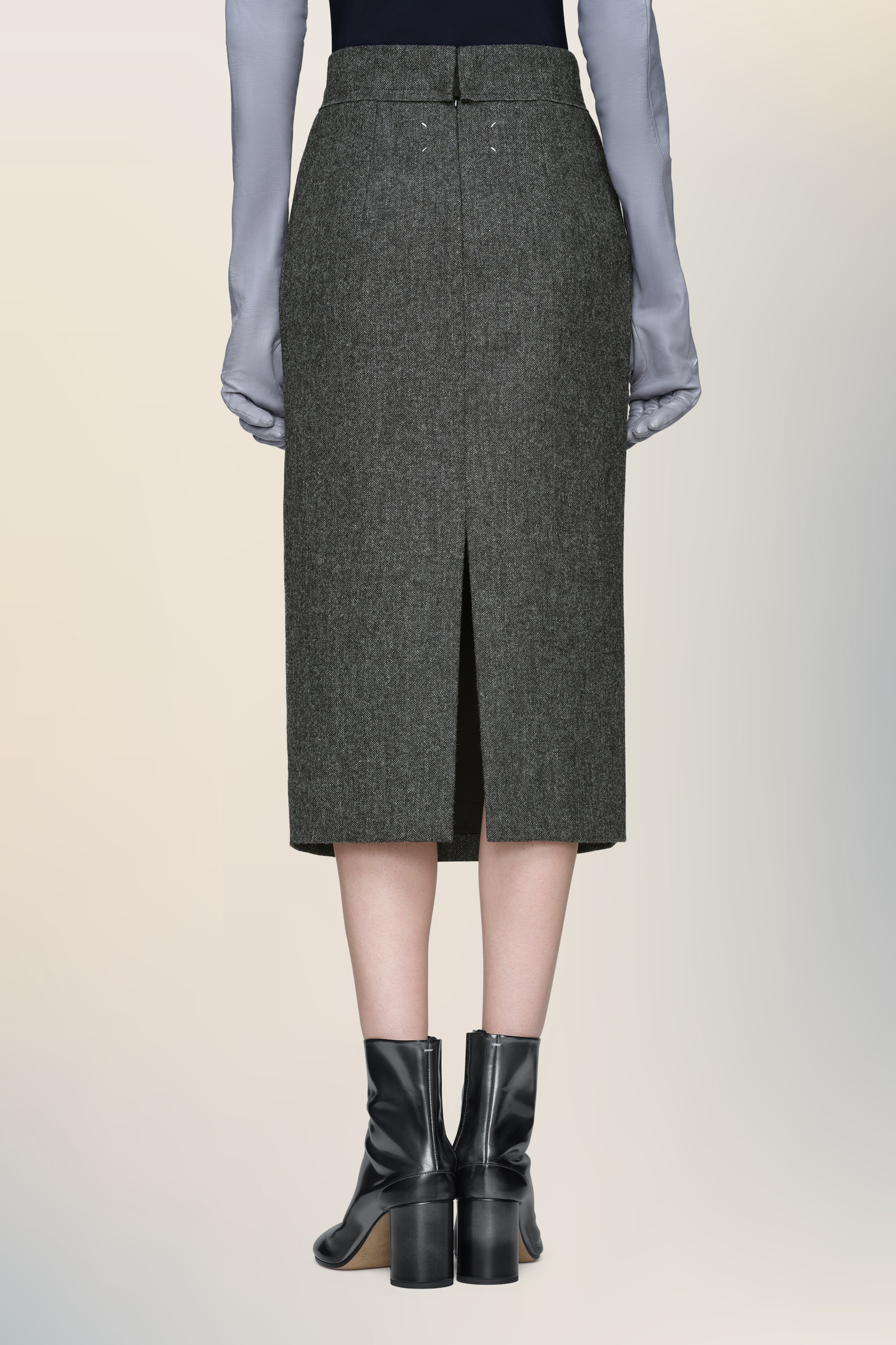 Wool midi skirt - 4