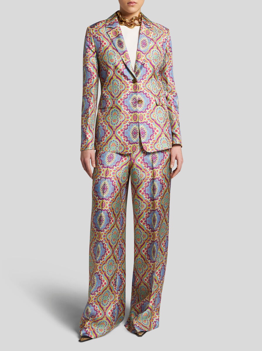 PRINTED SILK JACKET - 4