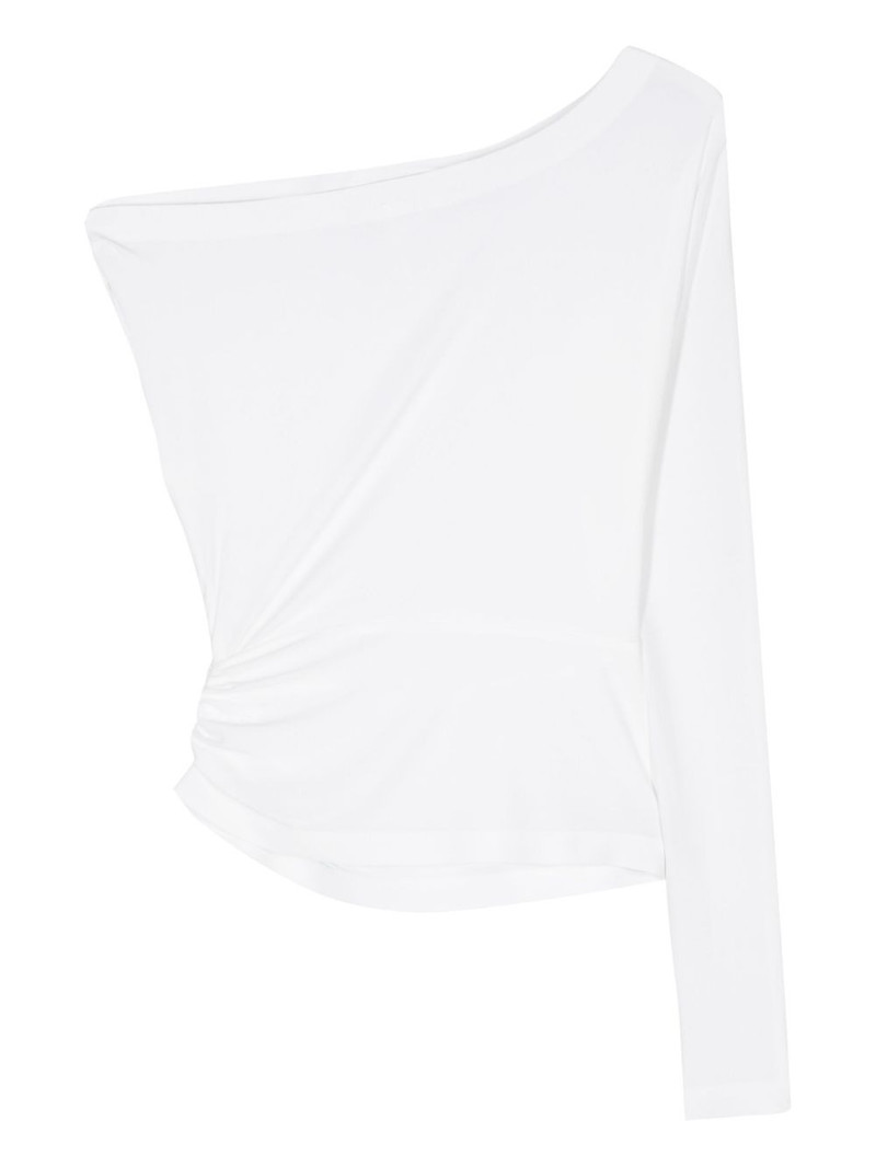 NORMA KAMALI ruched-detail one-sleeve top outlook