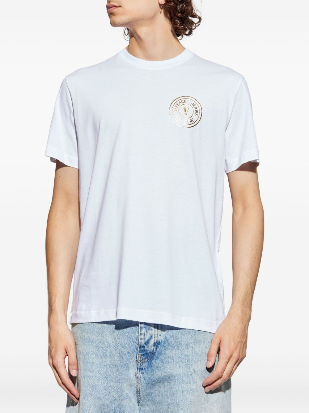 logo-detail cotton t-shirt - 3