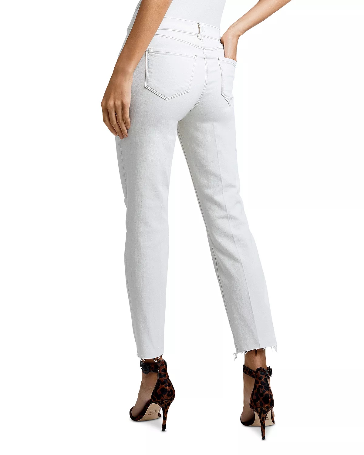 Sada High Rise Crop Slim Jeans in Macadamia - 2