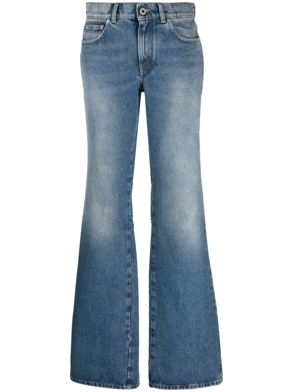 low-rise flared jeans - 1