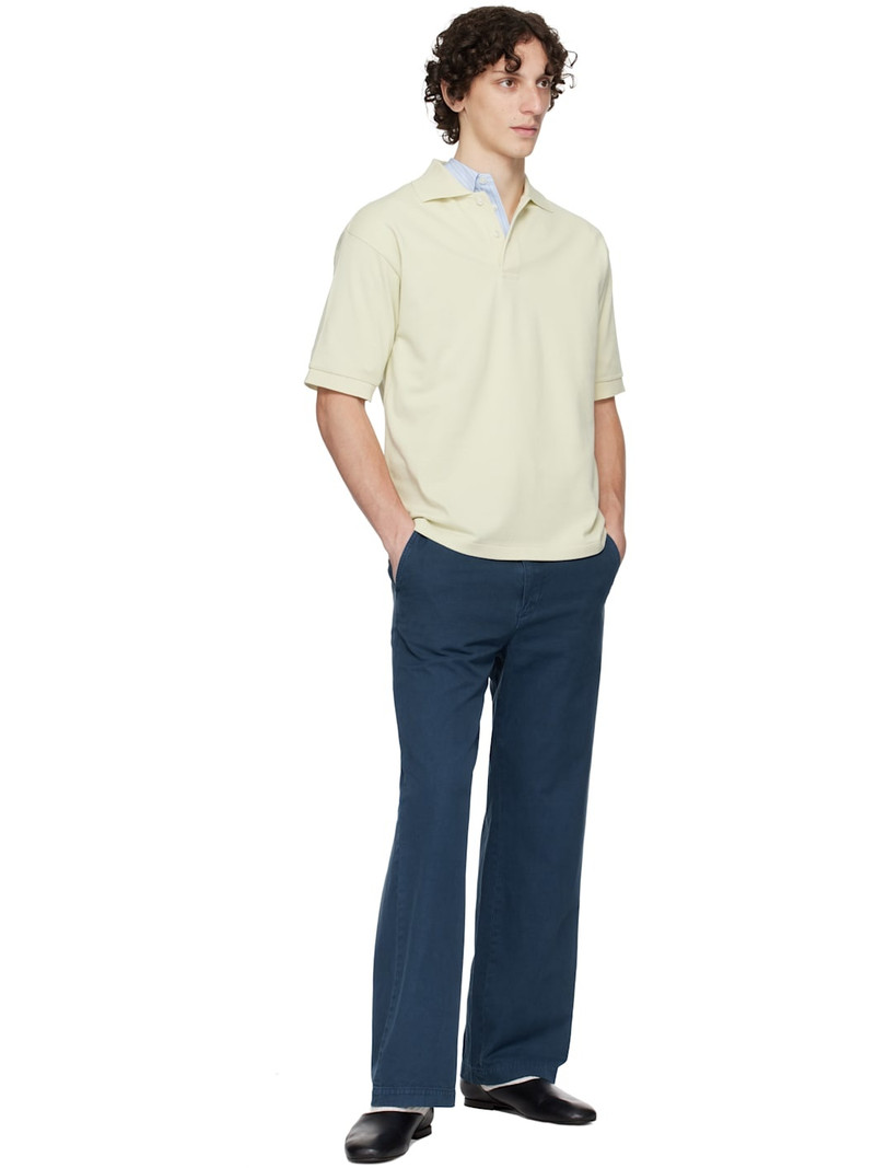 AURALEE Green Pima Cotton Heavy Pique Polo outlook