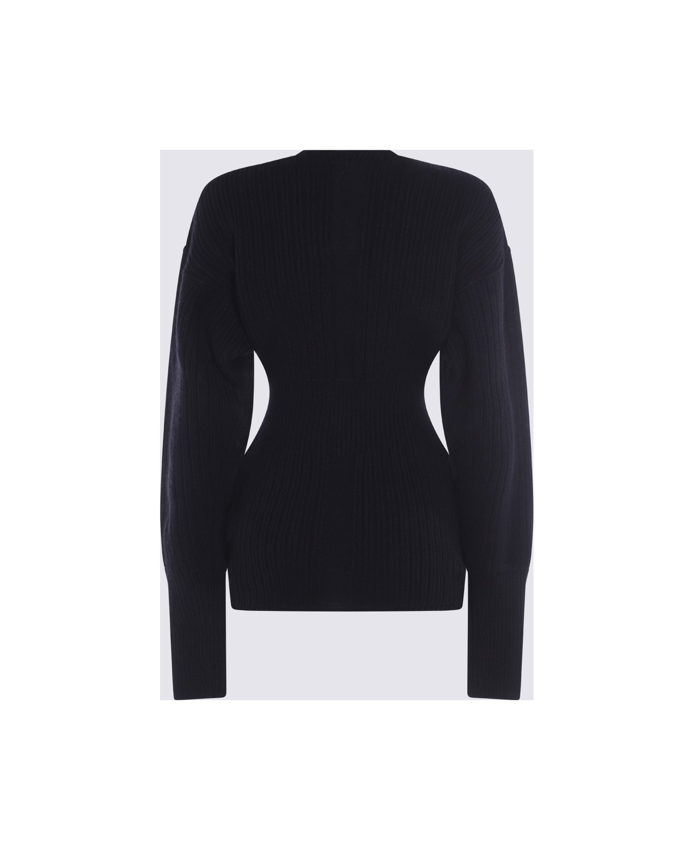 Dafne Fitted Waist Long Sleeve Wool Knit - 2