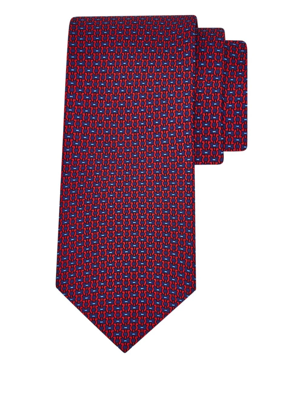 gancini print silk tie - 1