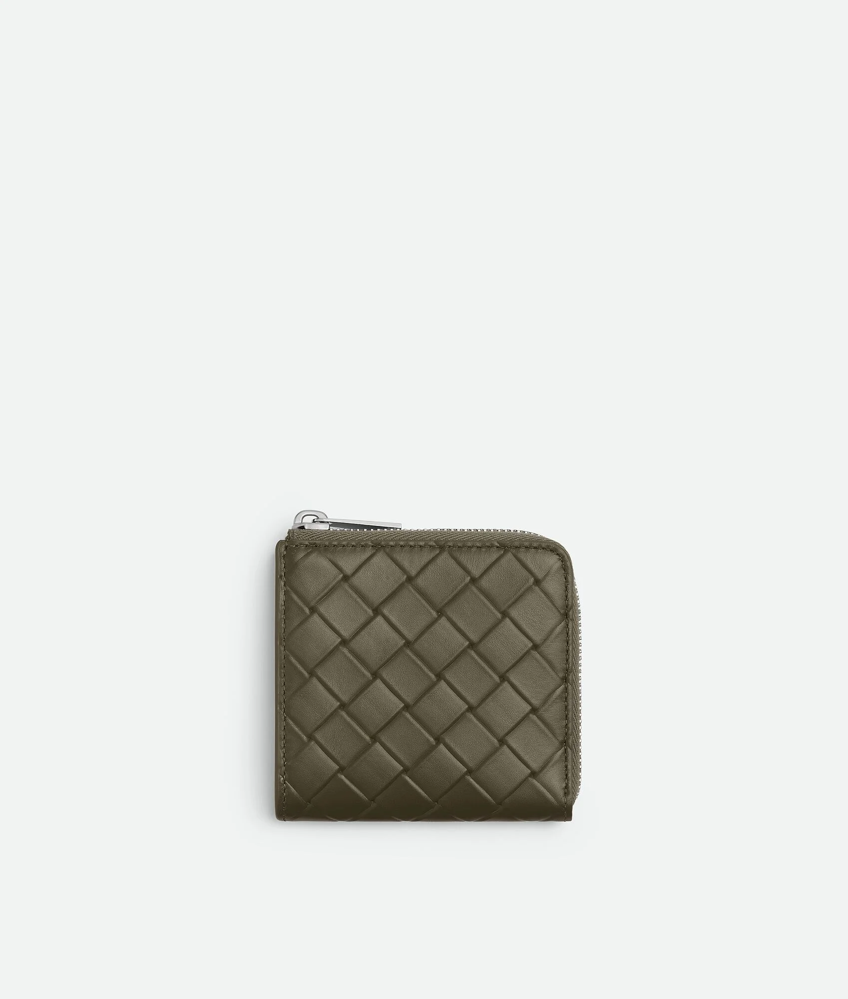 Intrecciato Stamp Square Zip Around Wallet - 1