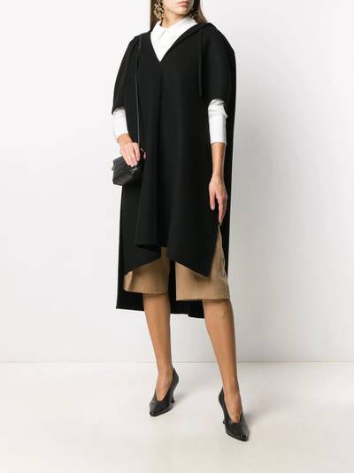 Jil Sander hooded v-neck cape outlook