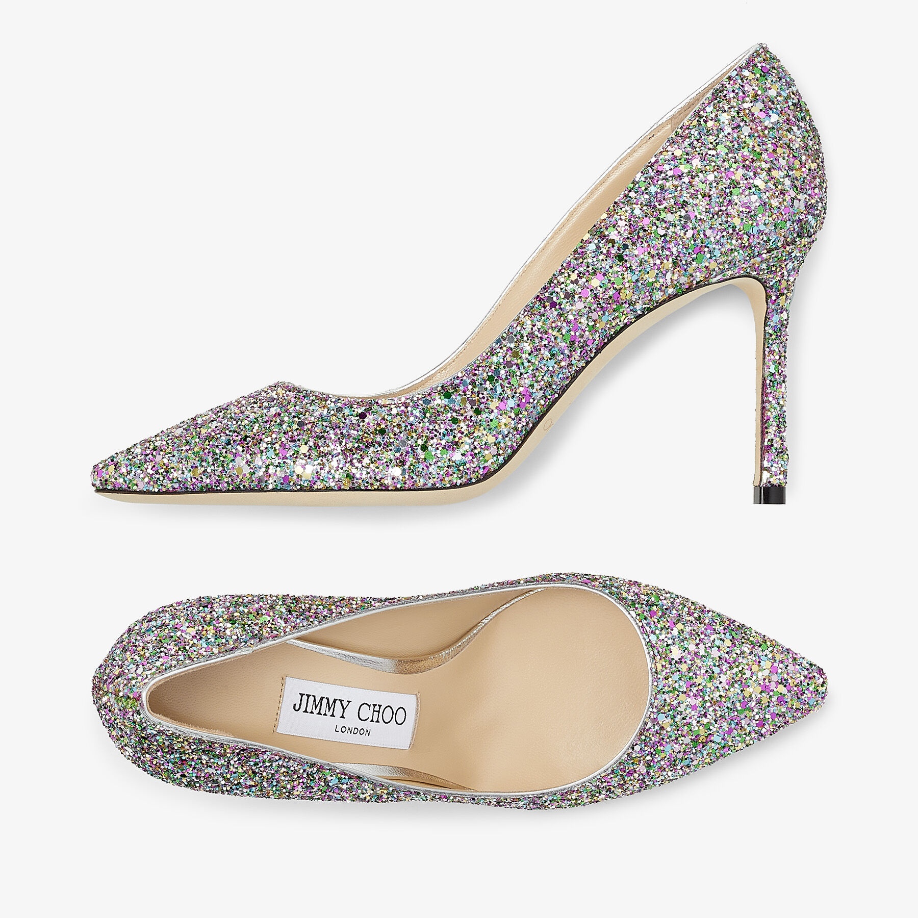 Romy 85
Confetti Coarse Glitter Fabric Pumps - 5