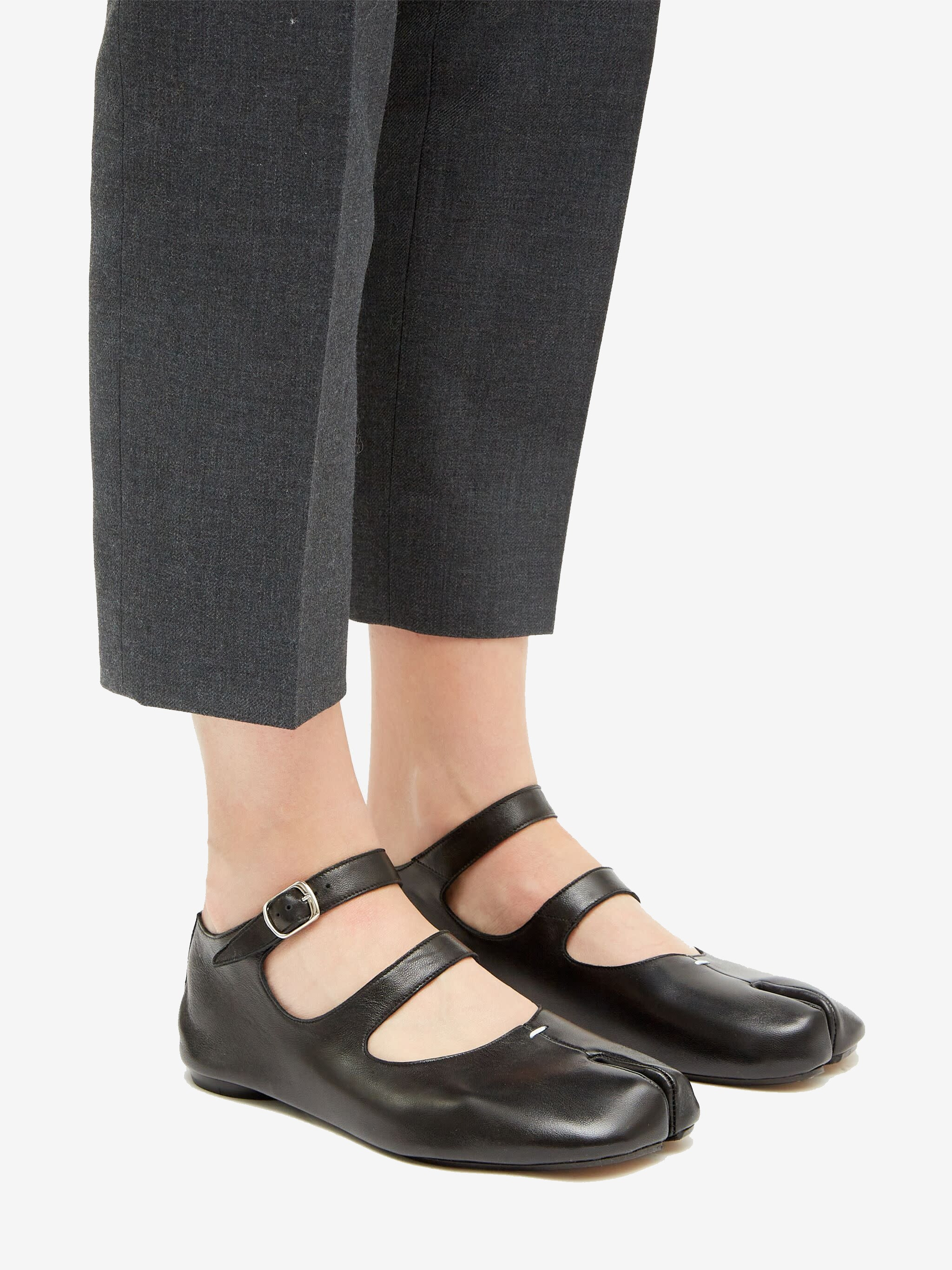 MAISON MARGIELA - Women Tabi Ballerina Double Strap Flats - 6