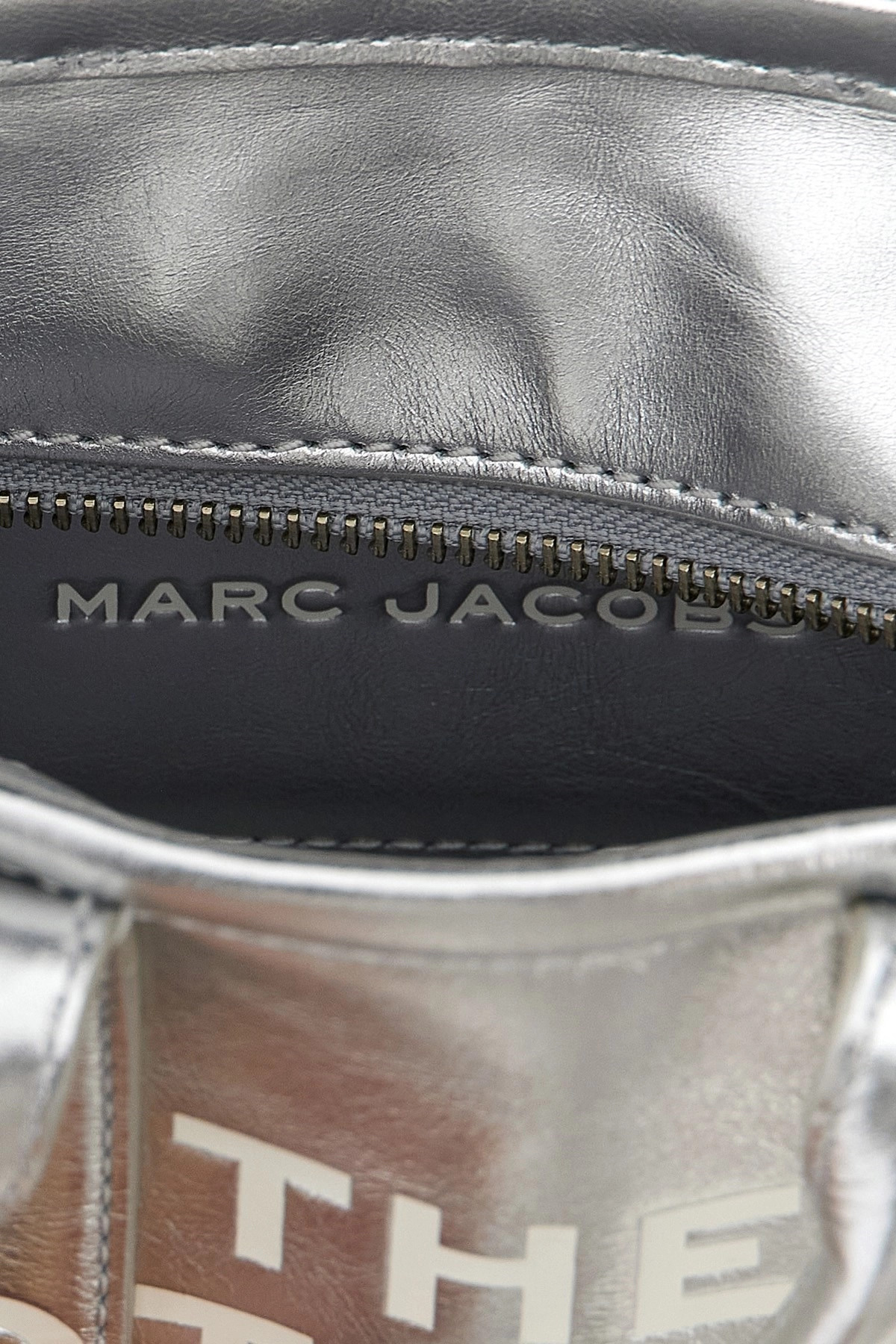 'The Metallic Leather Crossbody Tote' crossbody bag - 5