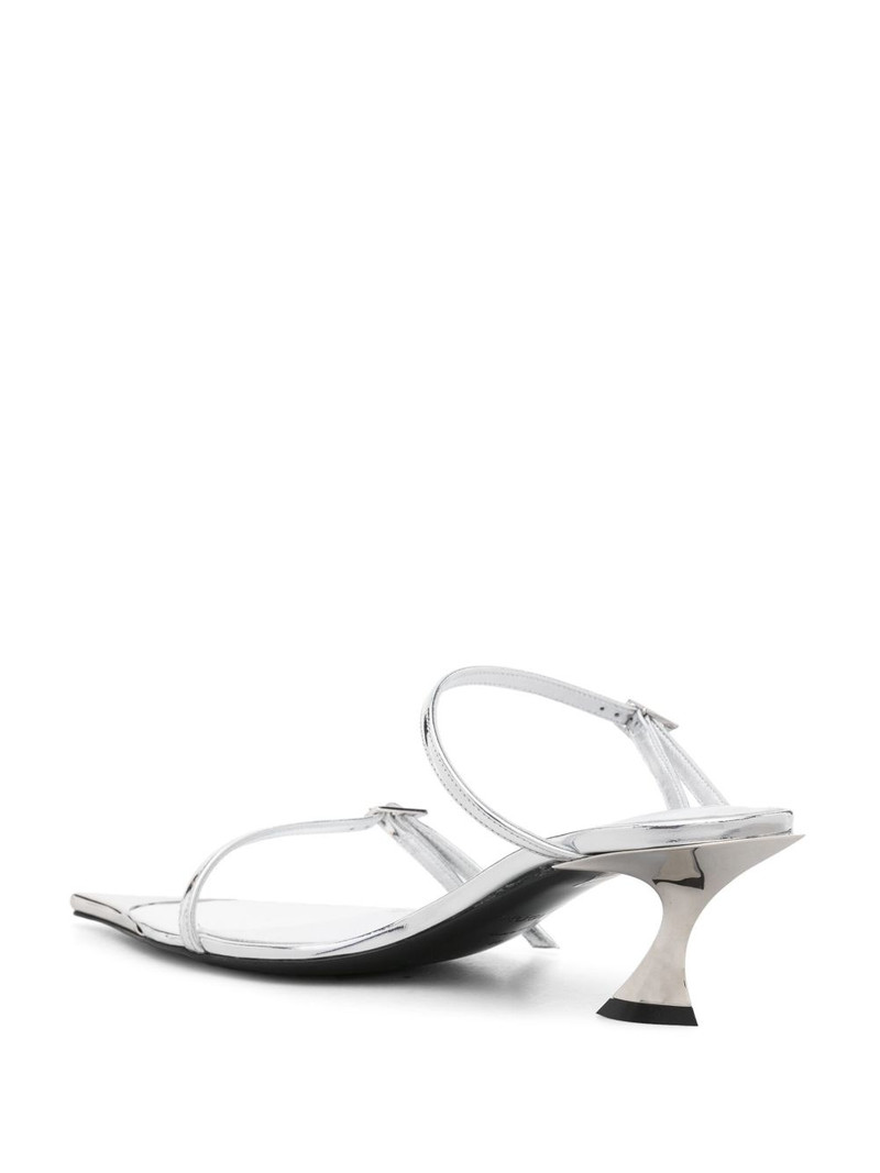 50mm metallic leather sandals 3