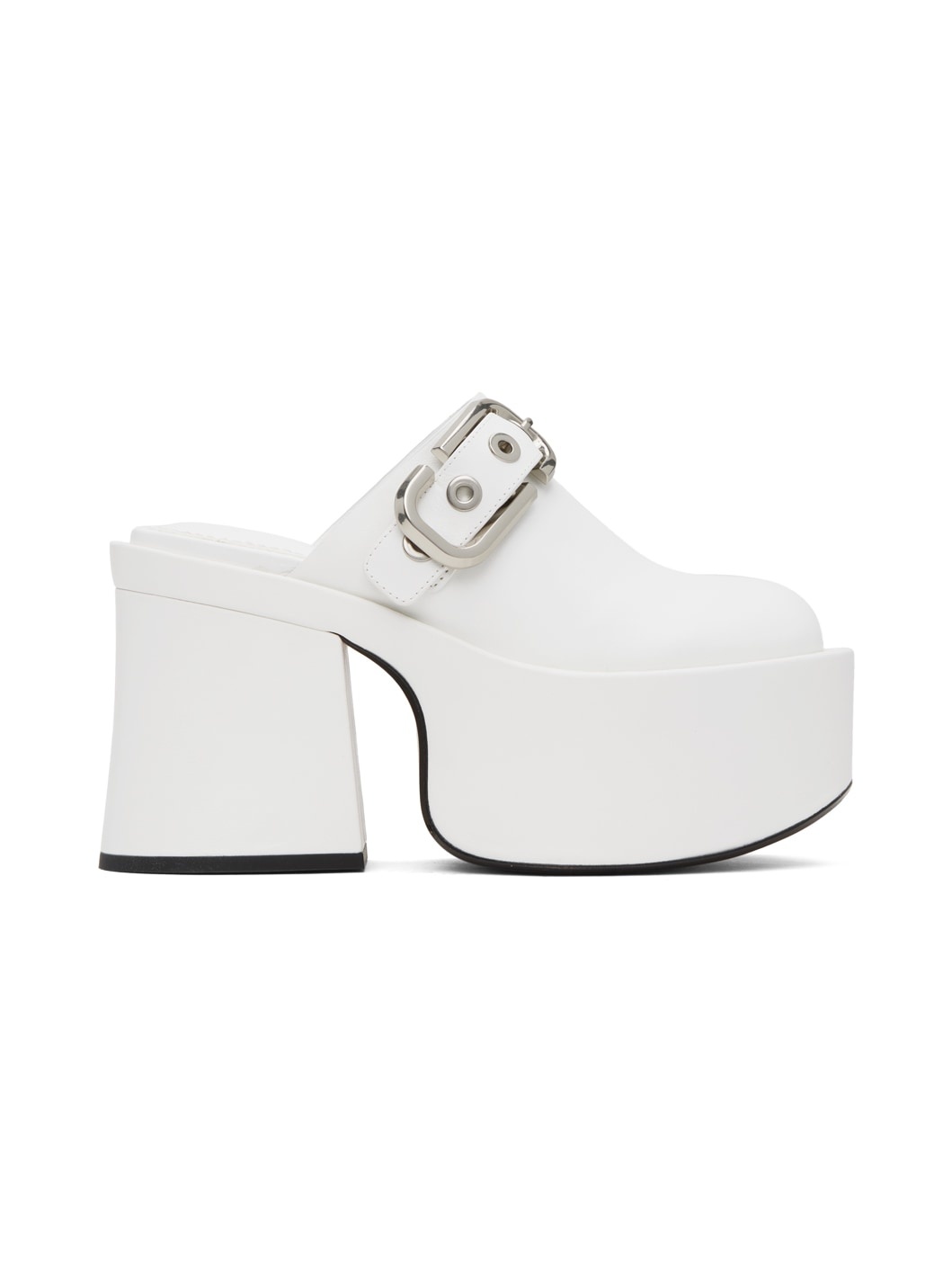 White 'The J Marc Leather' Mules - 1