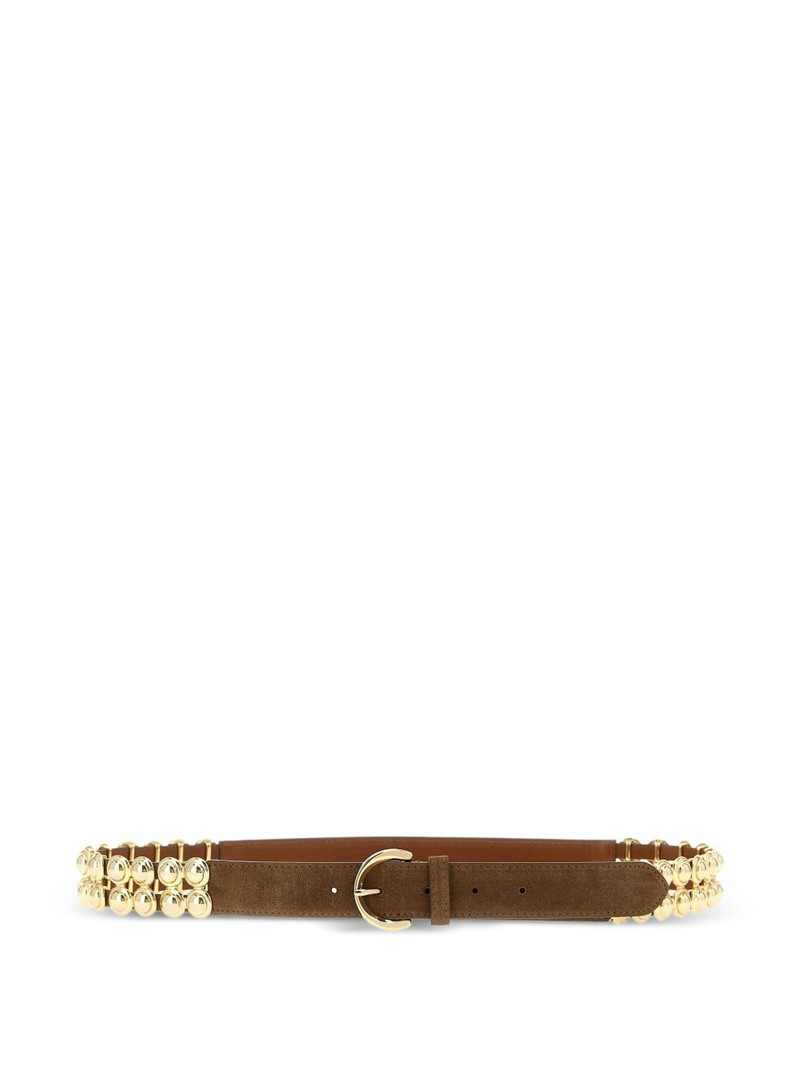 studded buckle leather belt 1